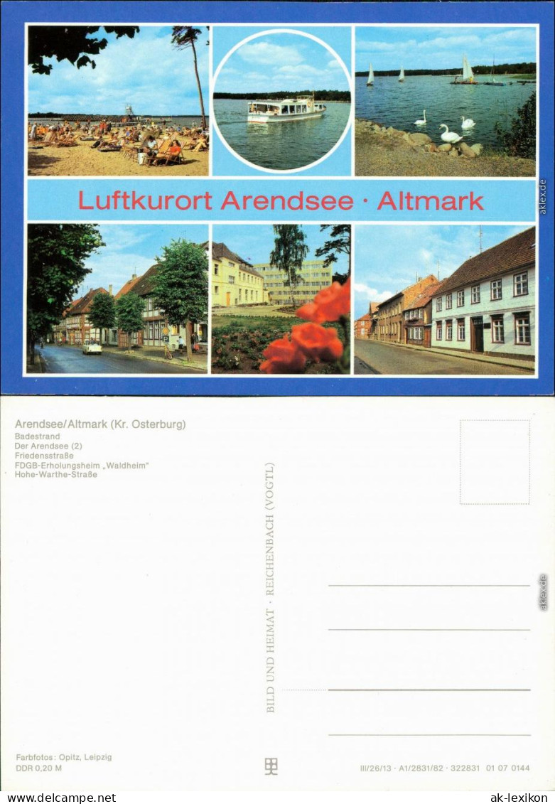 Arendsee/Uckermark Fahrgastschiff Friedensstraße,  Hohe-Warthe-Straße 1982 - Other & Unclassified