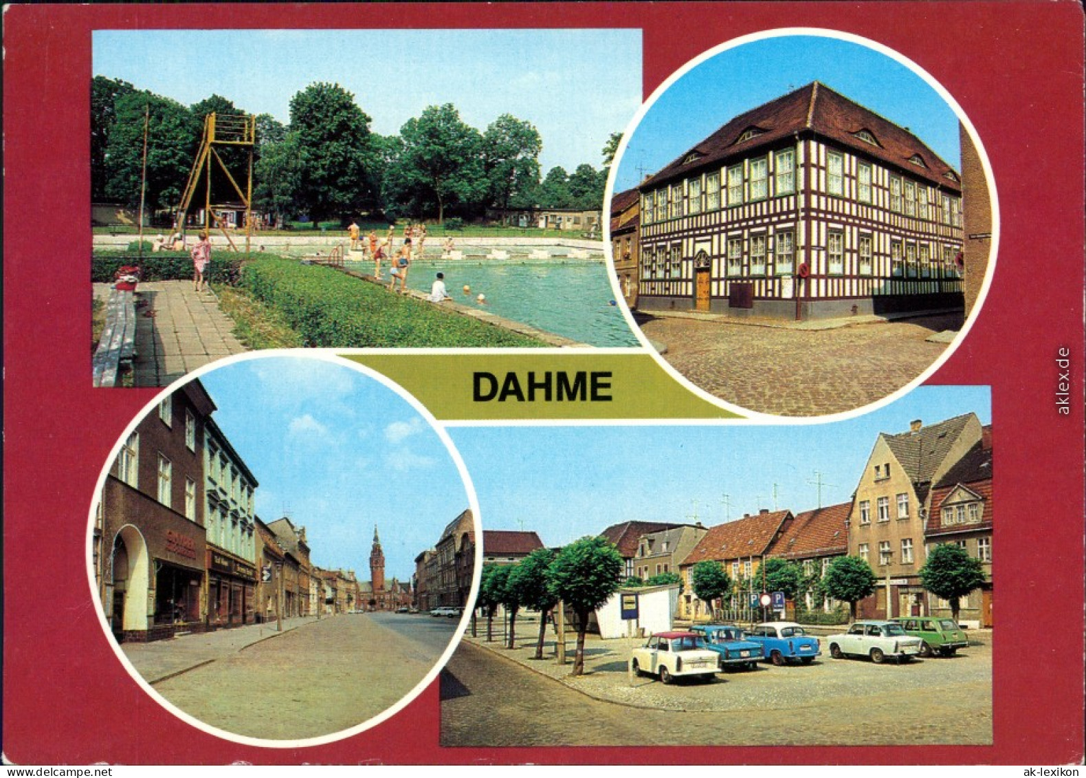 Dahme (Mark) Freibad, Museum, Wilhelm-Pieck-Straße, Ernst-Thälmann-Straße 1982 - Dahme