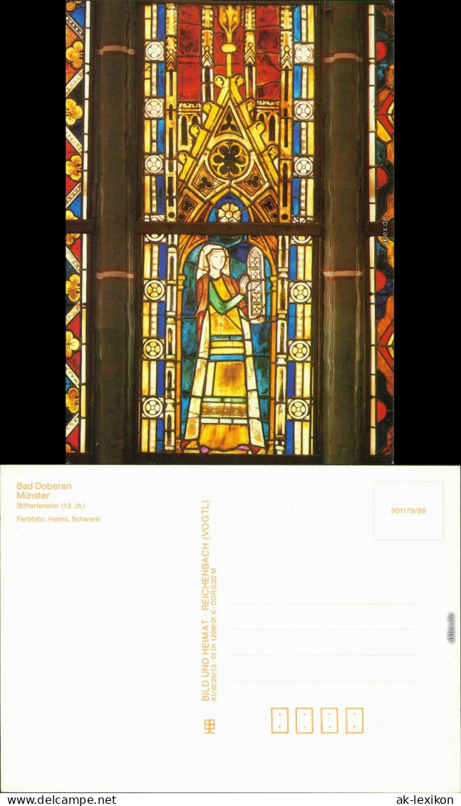 Ansichtskarte Bad Doberan Münster: Stifterfenster 1988 - Bad Doberan