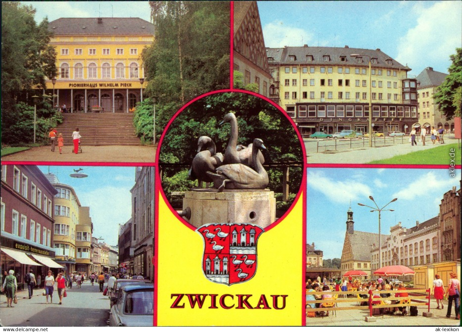 Zwickau Pionierhaus Wilhelm Pieck, Ringkaffee,   Innere Plausche Straße 1981 - Zwickau