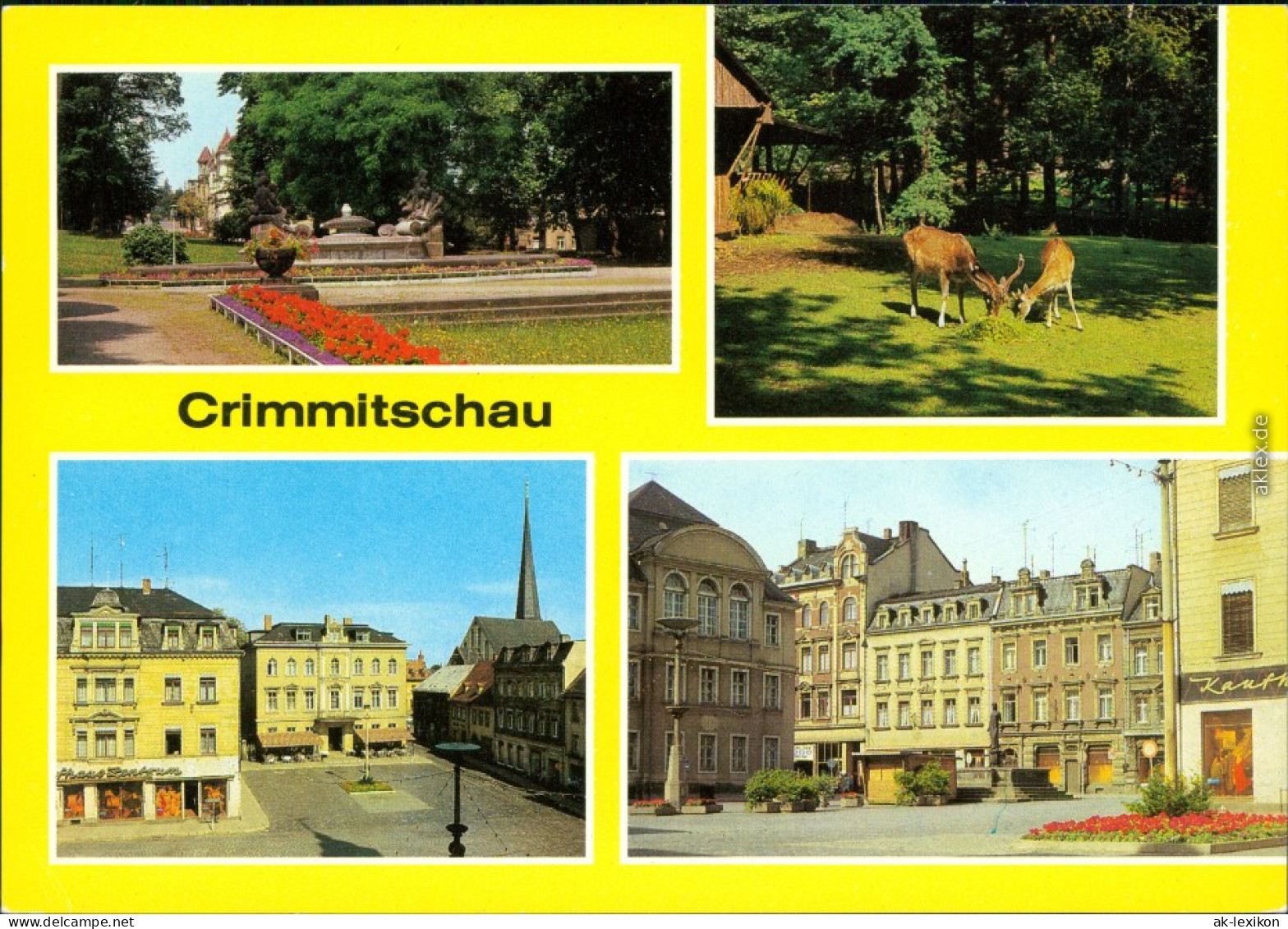 Crimmitschau Friedenspark, Sahnpark, Hotel Haus Der Einheit, Markt 1982 - Crimmitschau