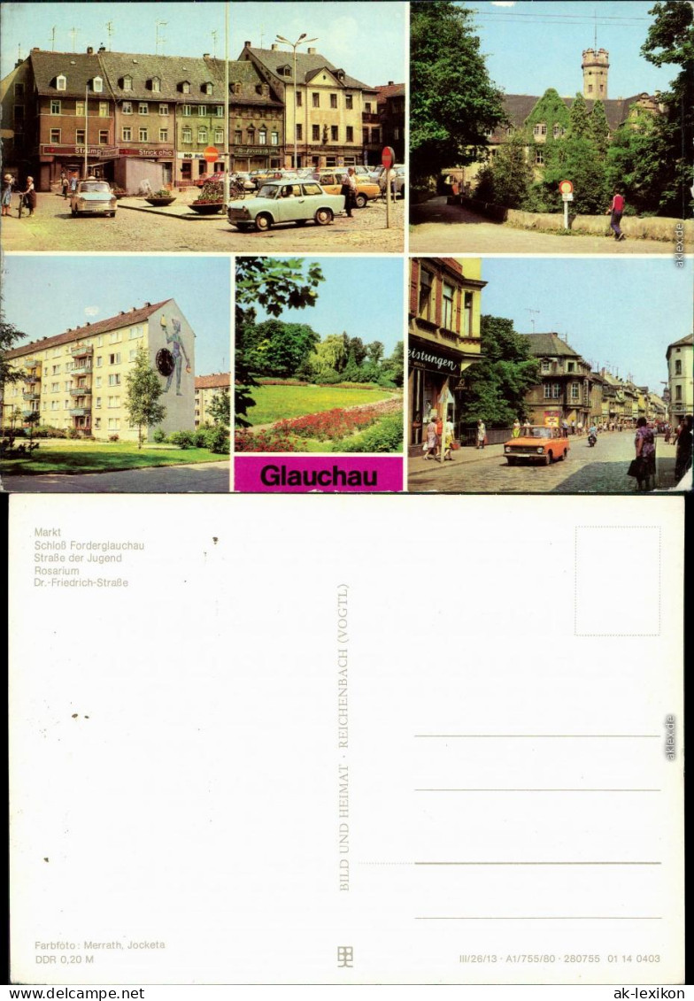 Glauchau Markt Forderglauchau, Straße Der Jugend  Dr.-Friedrich-Straße 1980 - Glauchau