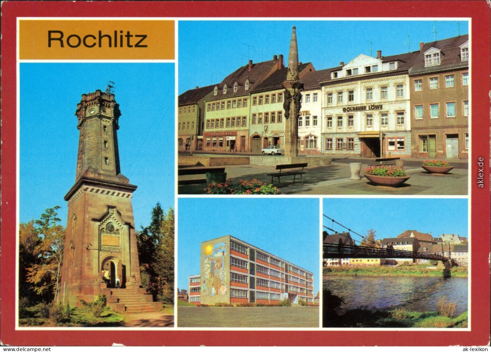 Rochlitz Aussichtsturm Am Rochlitzer Berg, Platz Der Befreiung Oberschule 1980 - Rochlitz
