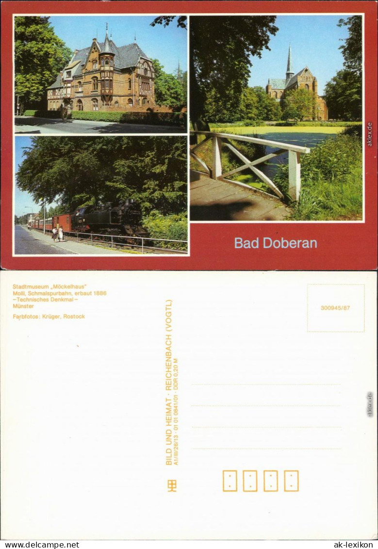Bad Doberan Stadtmuseum "Möckelhaus", Molli - Schmalspurbahn, Münster 1987 - Bad Doberan