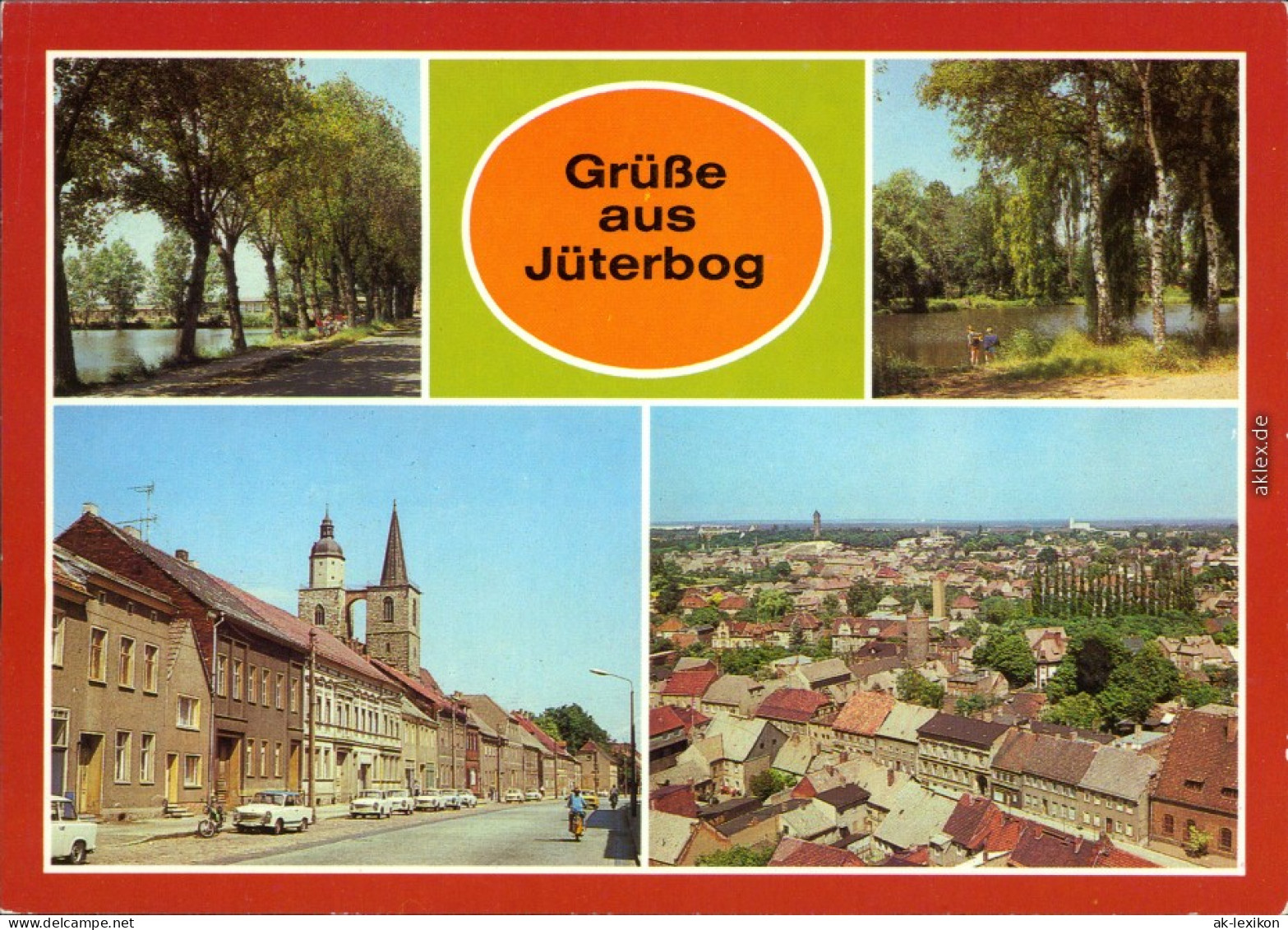 Jüterbog Am Blanken Teich, Am Rohrteich, Leninstraße Mit Nikolaikirche 1986 - Jueterbog