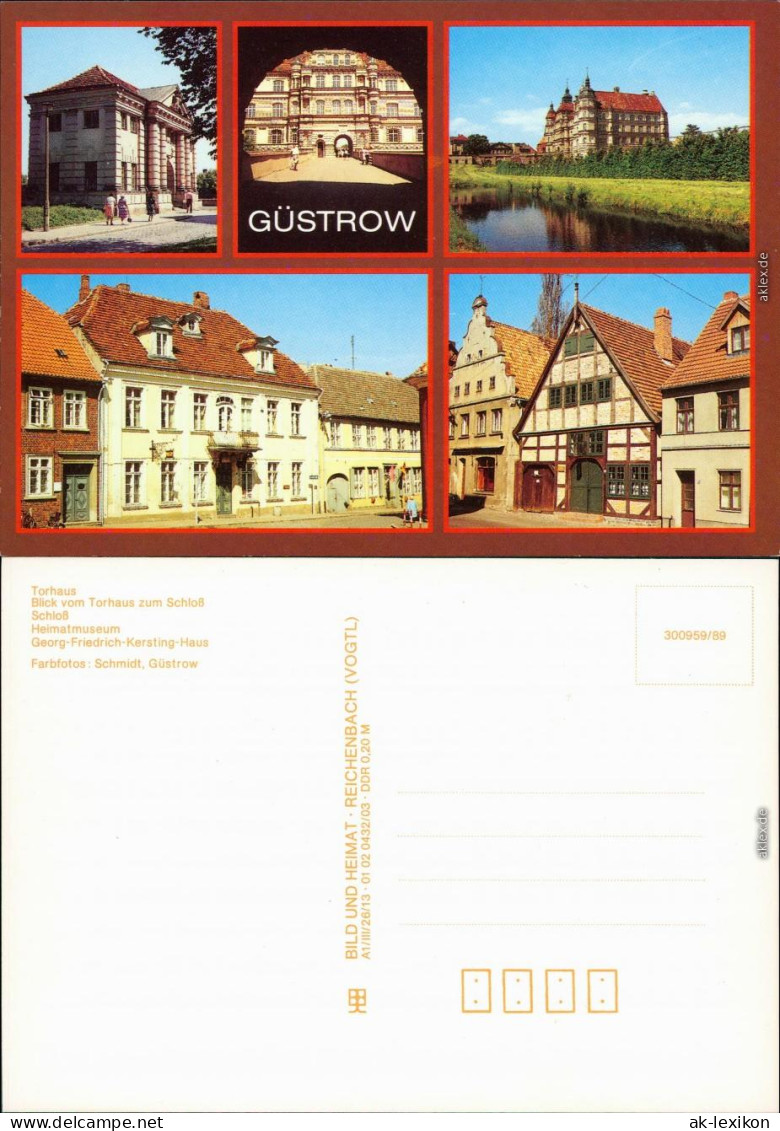 Güstrow Torhaus, Schloß, Heimatmuseum, Georg-Friedrich-Kersting-Haus 1989 - Güstrow