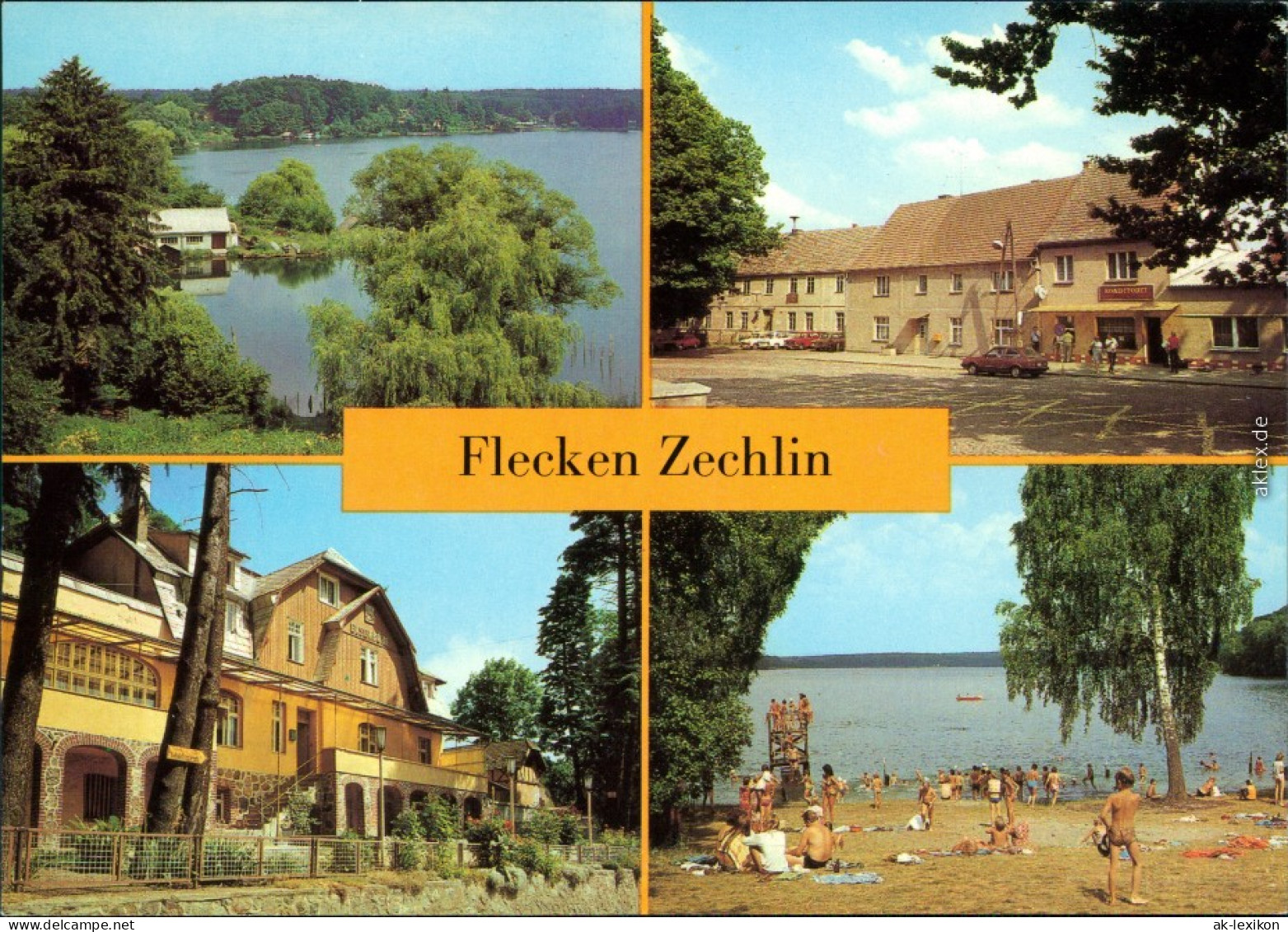 Flecken Zechlin Schwarzer See, Markt, FDGB-Erholungsheim Elsenhöhe  1984 - Sonstige & Ohne Zuordnung