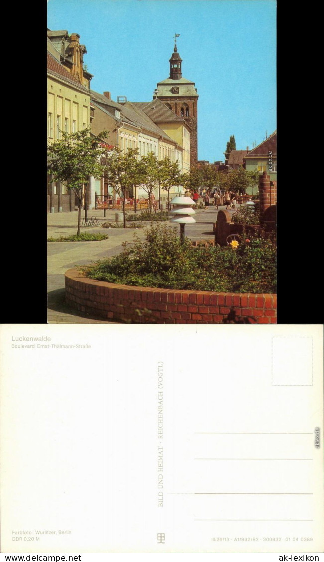 Ansichtskarte Luckenwalde Ernst-Thälmann-Straße 1983 - Luckenwalde