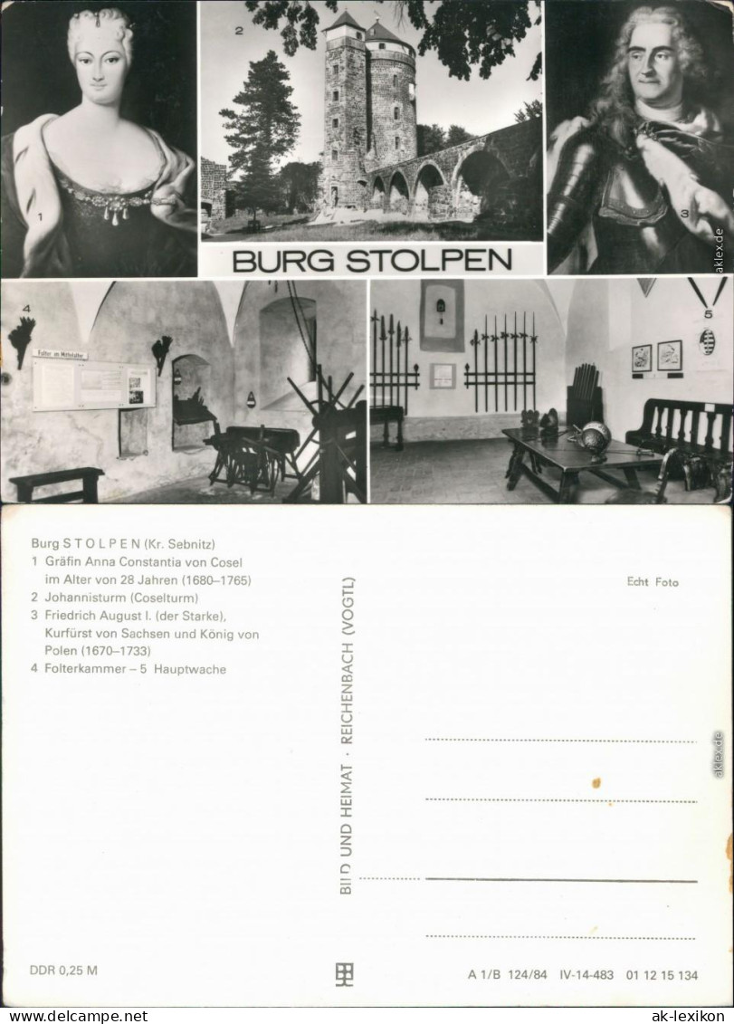 Ansichtskarte Stolpen Burg Stolpen Mehrbild 1984 - Stolpen