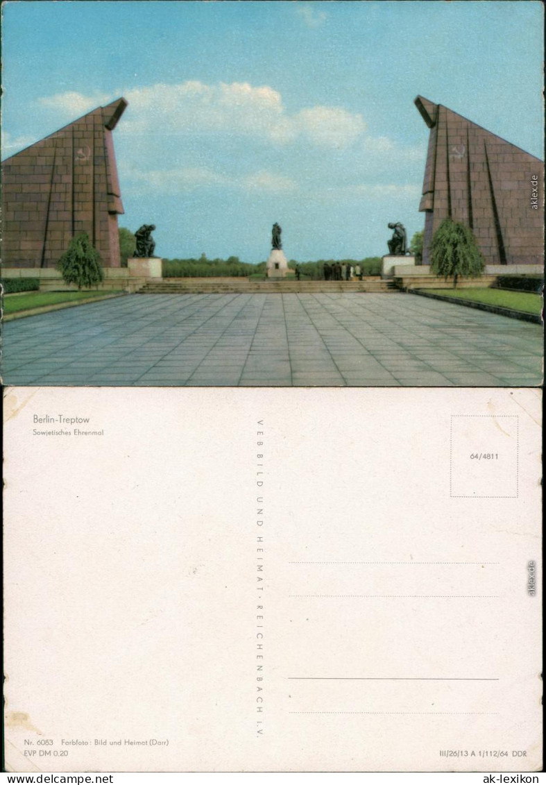Ansichtskarte Alt-Treptow-Berlin Sowjetisches Ehrenmal 1964 - Autres & Non Classés