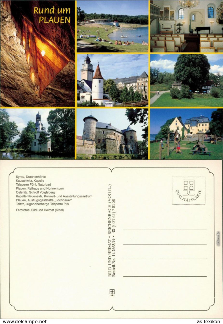 Plauen (Vogtland) Syrau - Drachenhöhle, Kauschwitz - Kapelle, Talsperre  1995 - Plauen