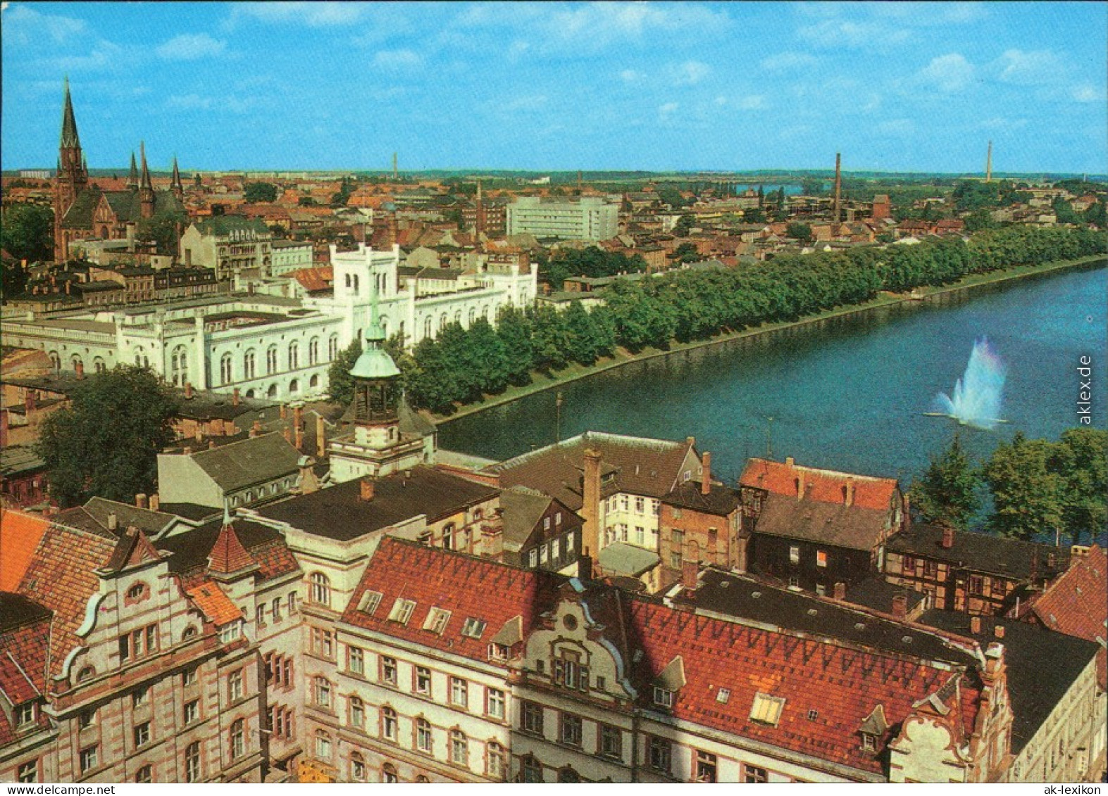 Ansichtskarte Schwerin Arsenal Mit Pfaffenteich 1987 - Schwerin