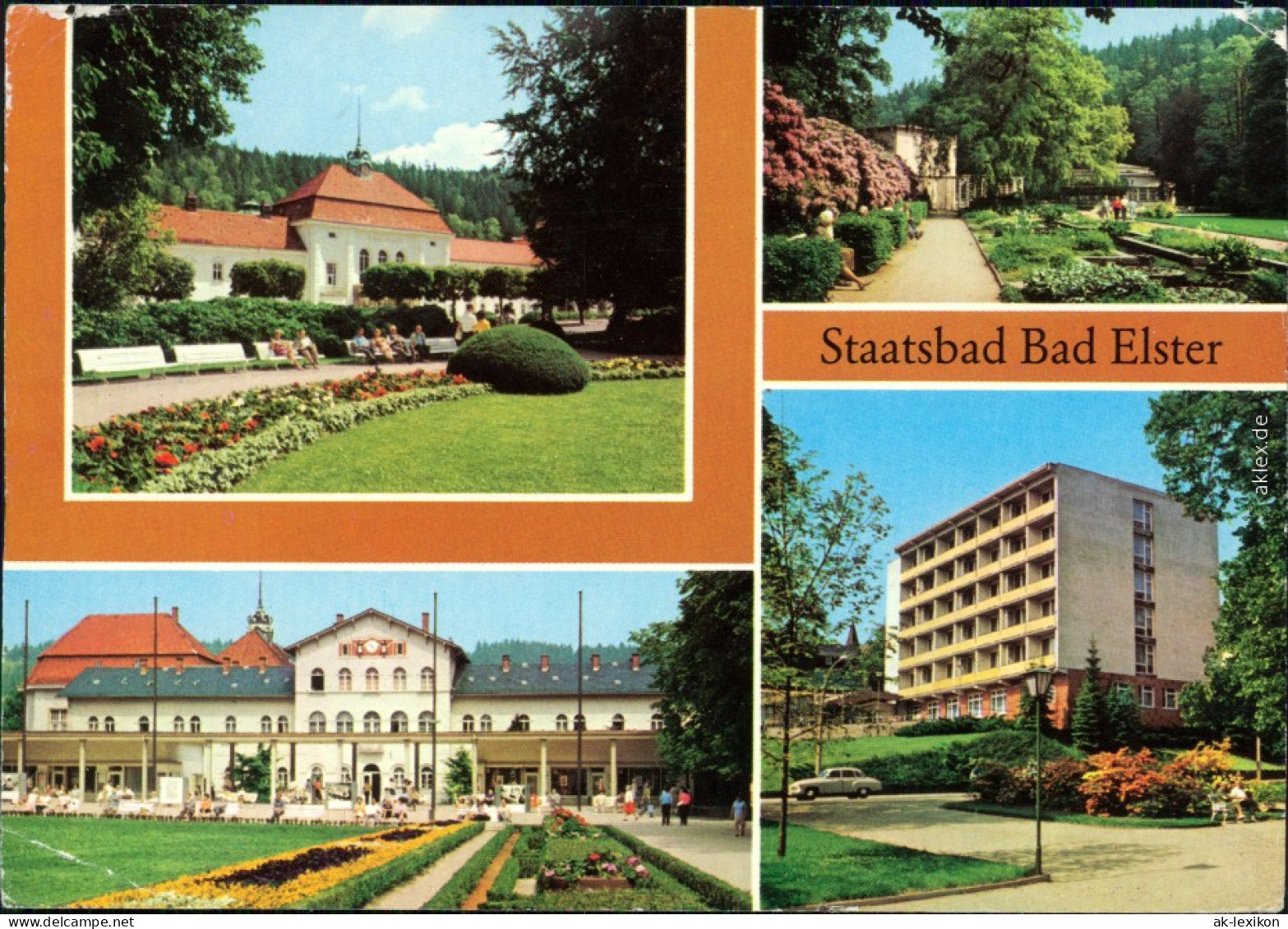 Bad Elster Badehaus  HO-Badecafé, Badeplatz, Klinik F Kreislaufkrankheiten 1984 - Bad Elster