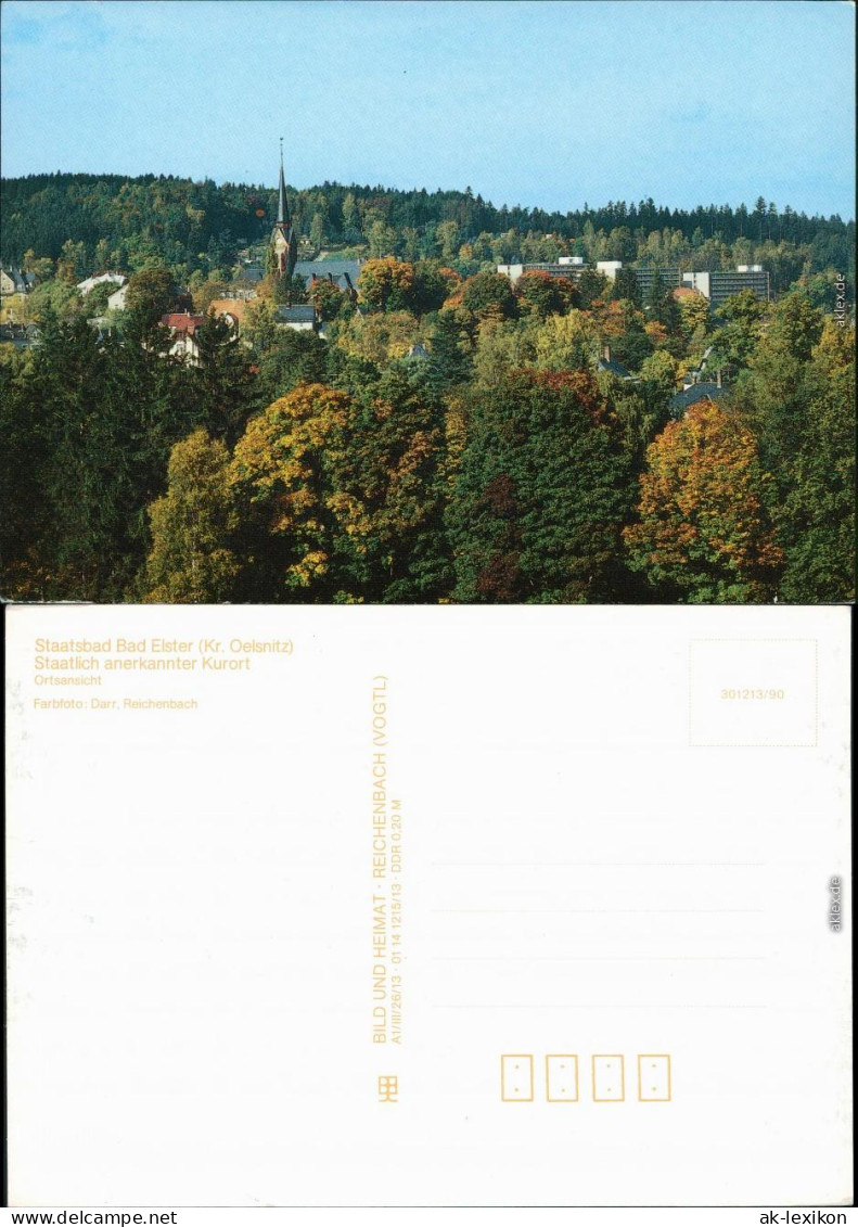 Ansichtskarte Bad Elster Panorama-Ansicht 1988 - Bad Elster