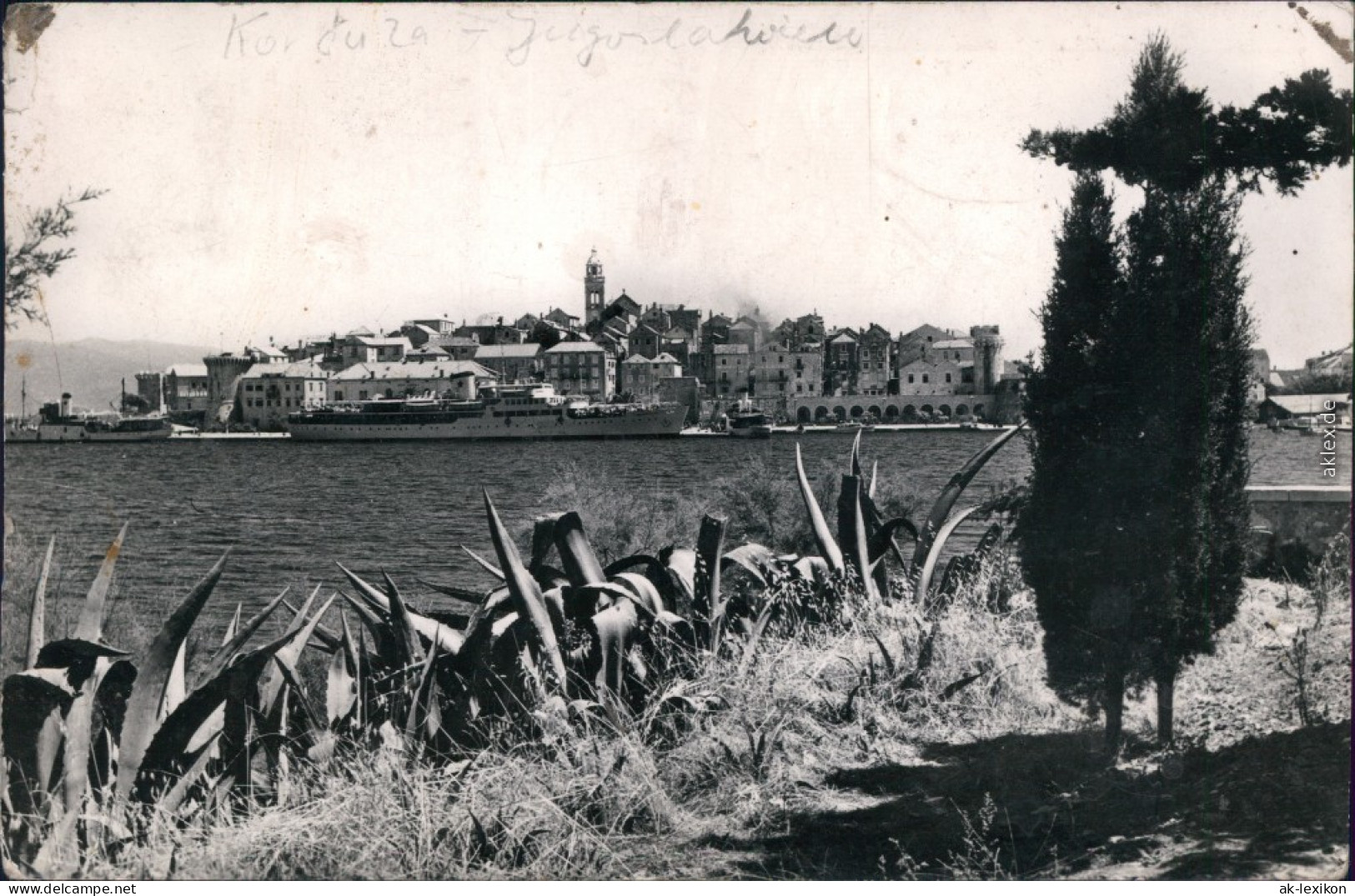 Ansichtskarte Korčula Altstadt - Panorama 1962 - Croatie