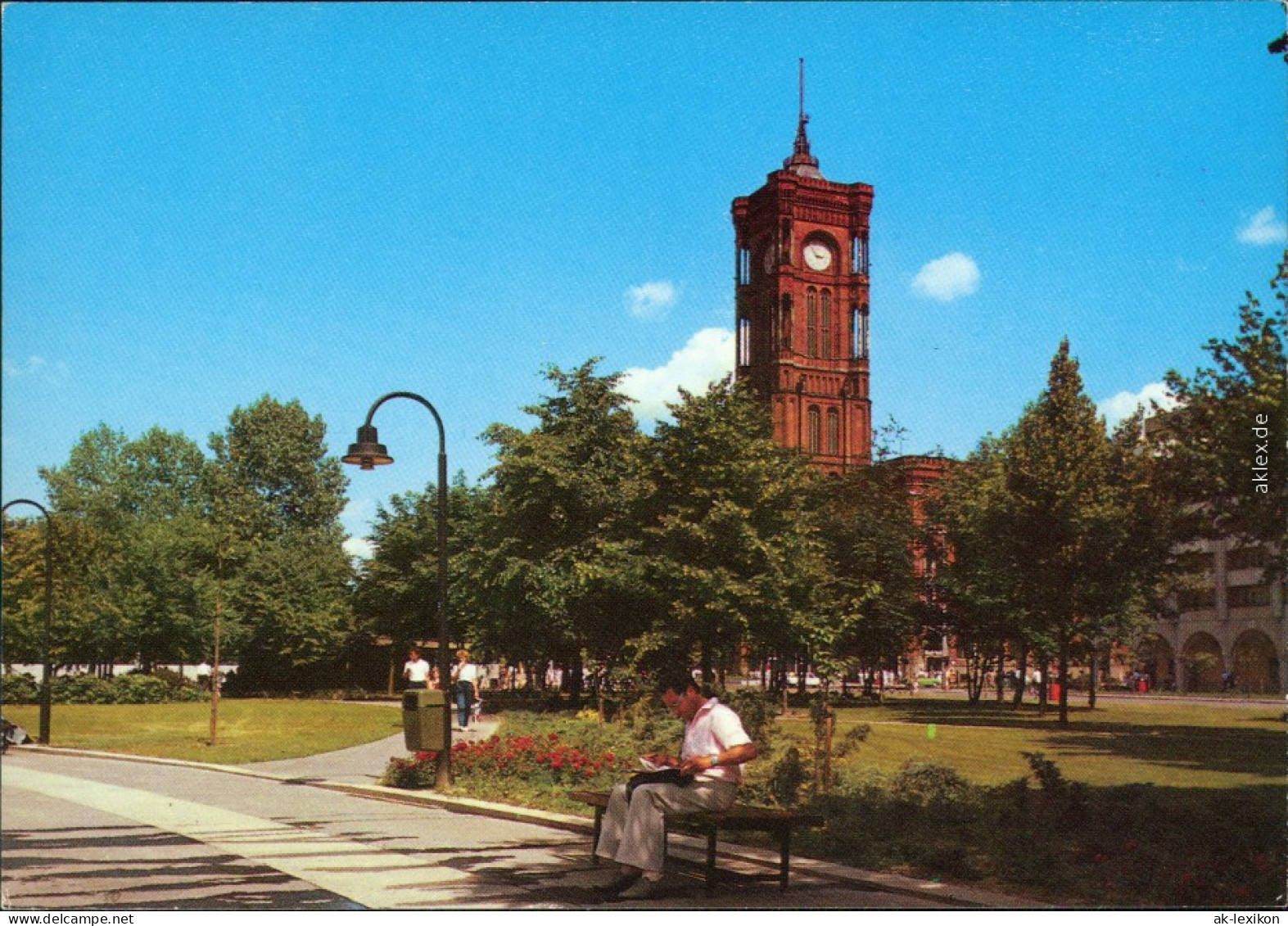 Ansichtskarte Mitte-Berlin Rotes Rathaus 1990 - Mitte