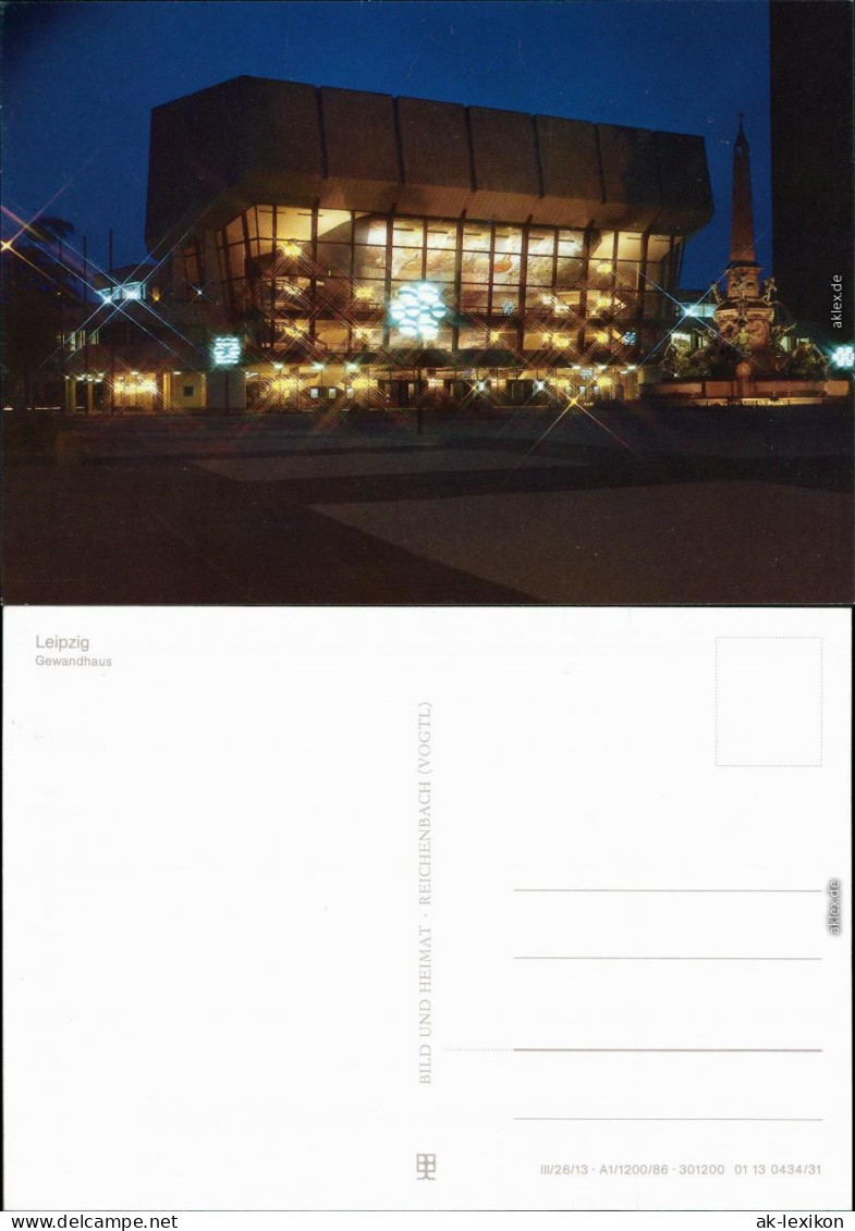 Ansichtskarte Leipzig Gewandhaus 1986 - Leipzig