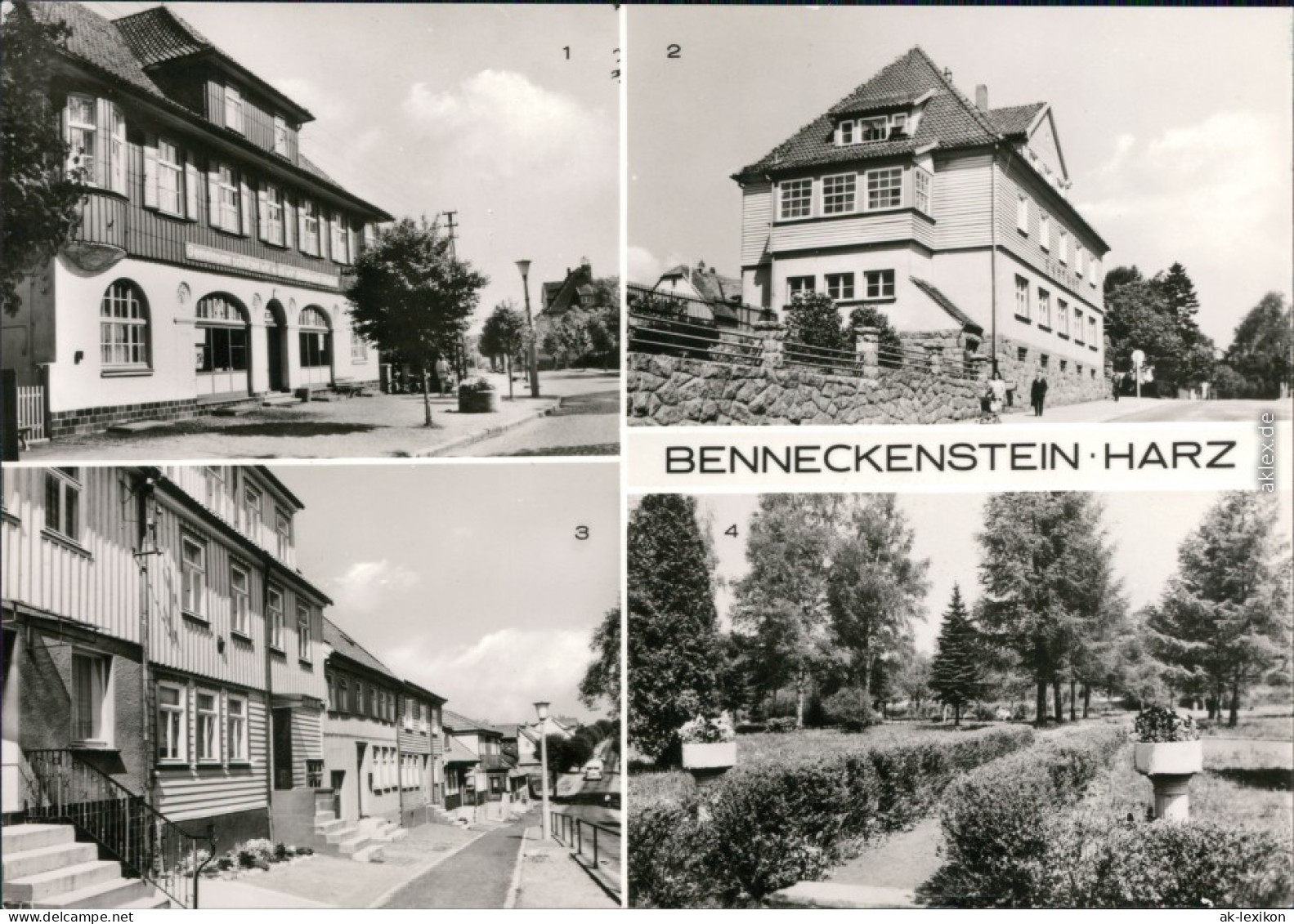 Ansichtskarte Benneckenstein Rathaus, Postamt, Bergstraße, Kurparkt 1981 - Sonstige & Ohne Zuordnung