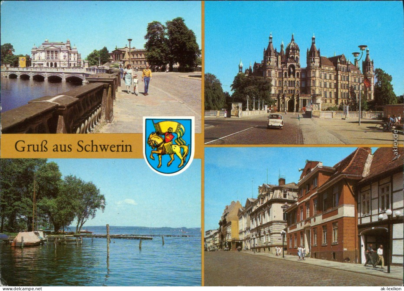 Schwerin Schlossbrücke, Schweriner Schloss, Seglerheim, Schloßstraße 1988 - Schwerin