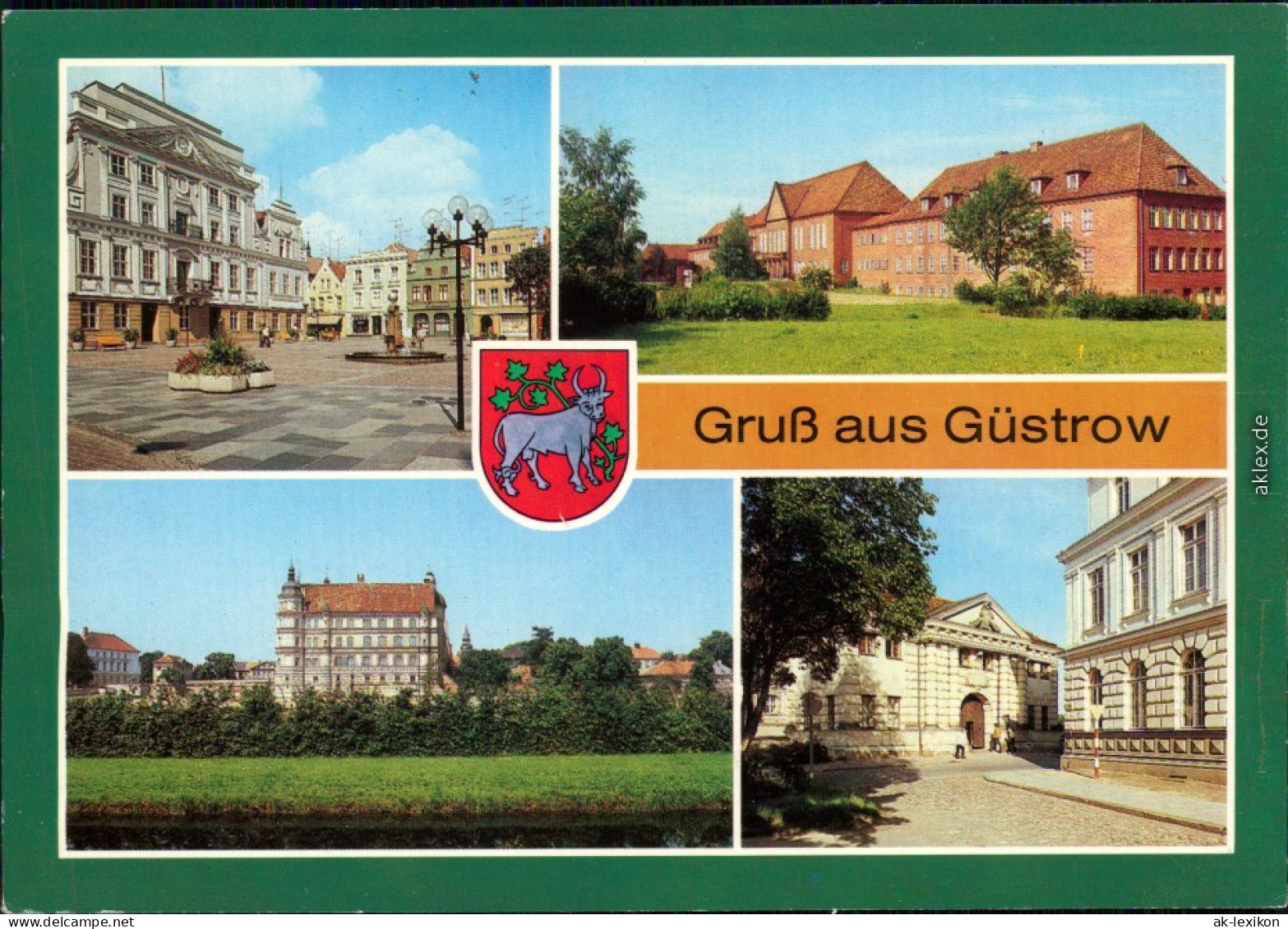 Güstrow Marktplatz, Pädagogisches Institut/Hochschule, Schloss, Torhaus 1987 - Guestrow