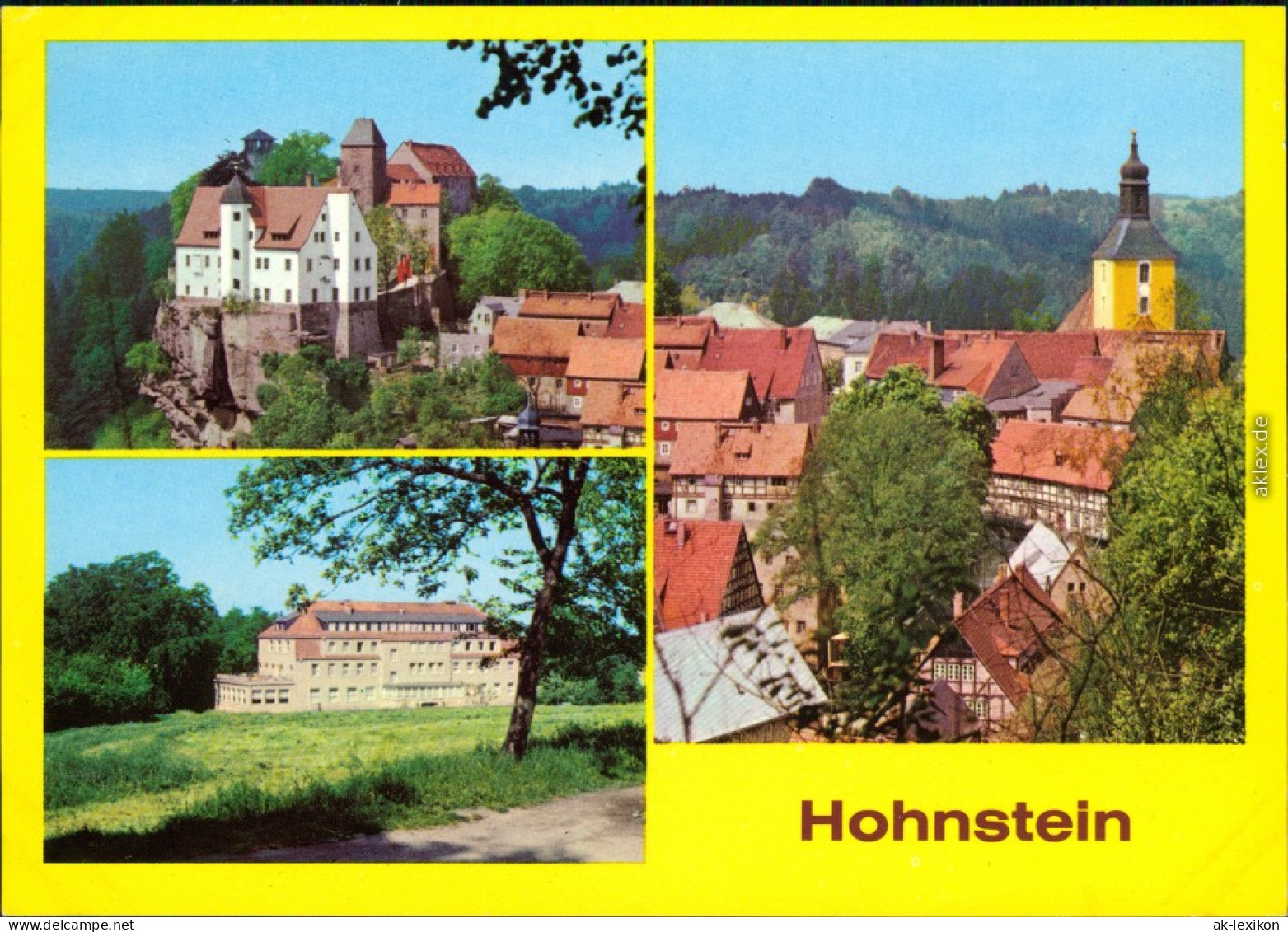 Hohnstein  Burg, FDGB-Erholungsheim "Hermann Duncker", Teilansicht 1979 - Hohnstein (Sächs. Schweiz)