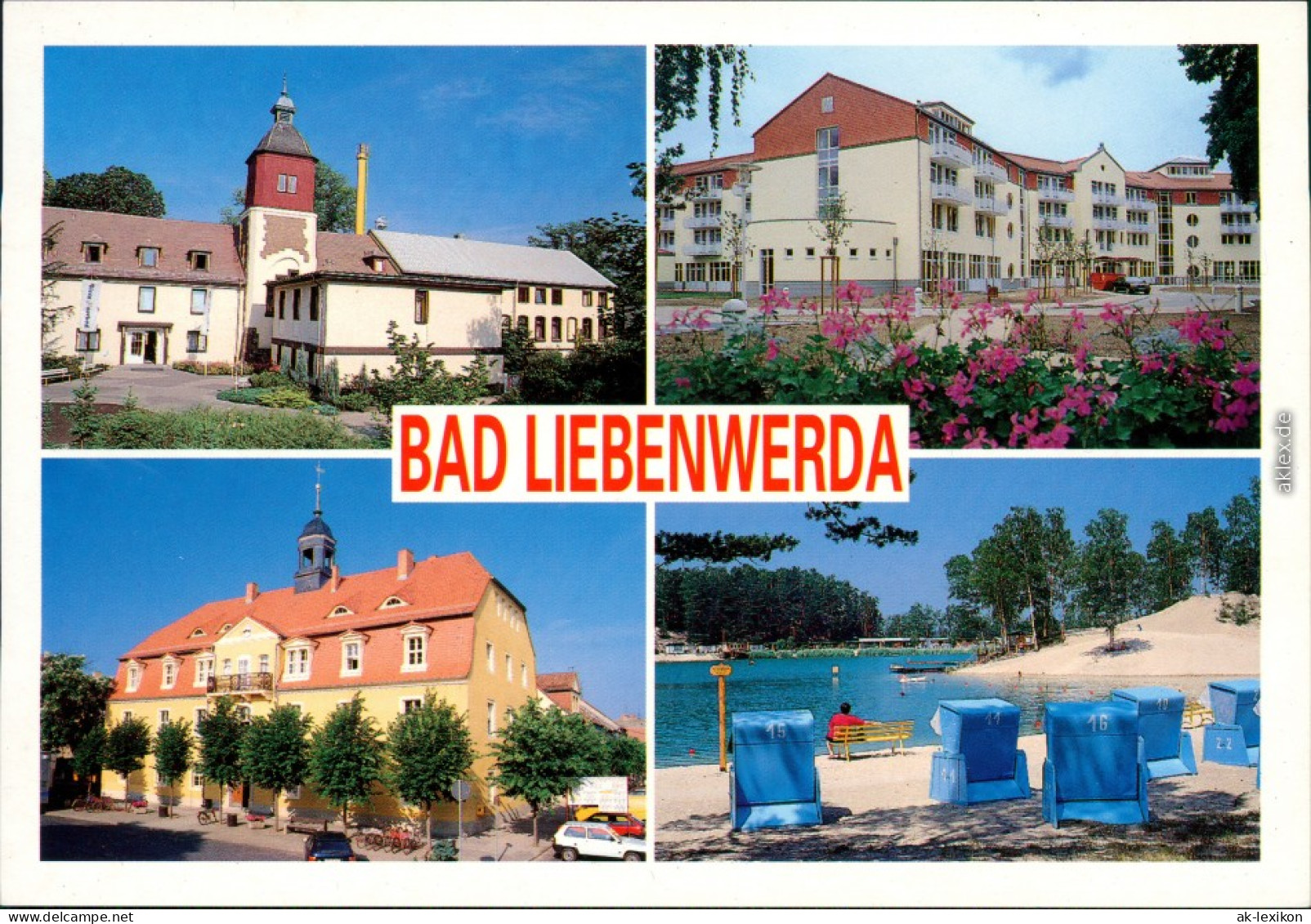 Bad Liebenwerda Eisenmoorbad, Rheumaklinik, Rathaus, Waldbad 1995 - Bad Liebenwerda