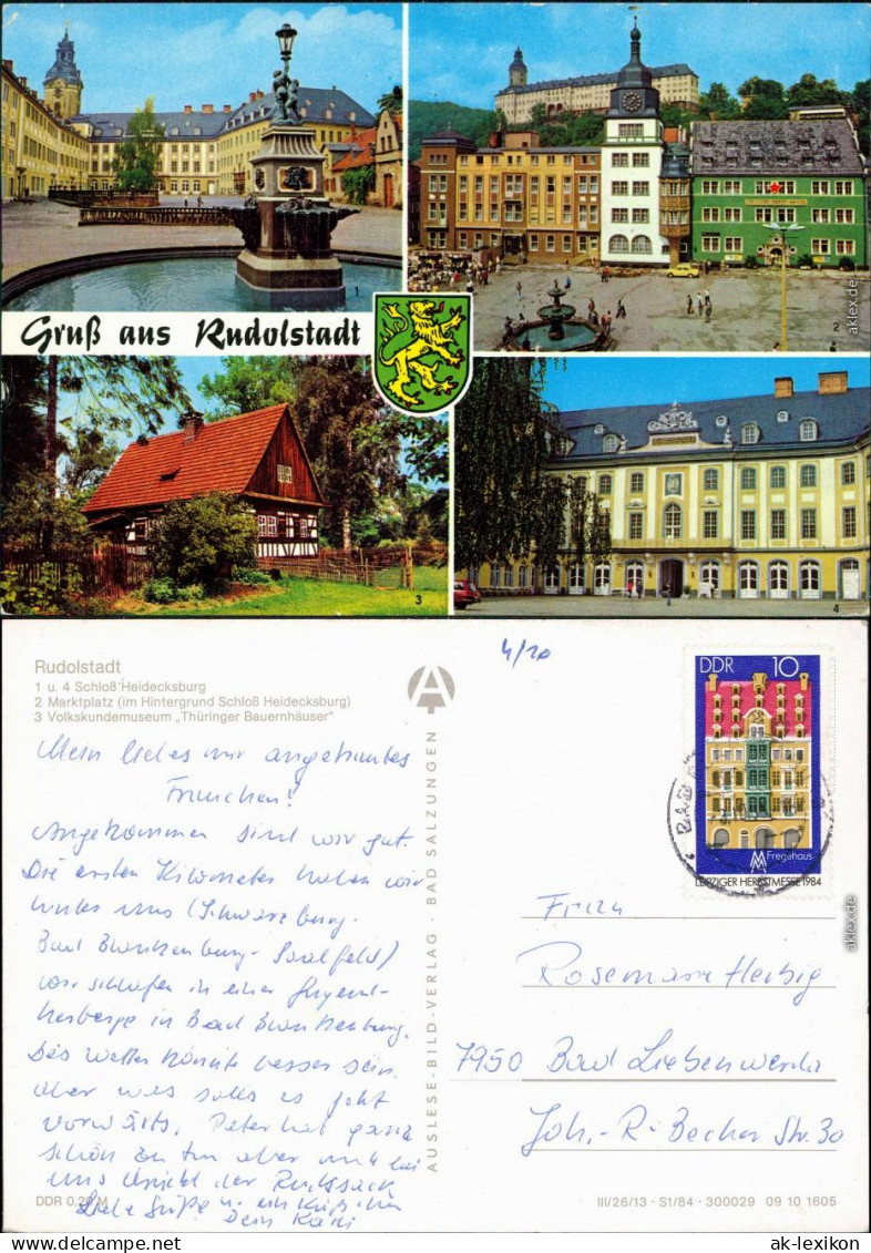 Rudolstadt Schloss Heidecksburg, Marktplatz, Volkskundemuseum 1984 - Rudolstadt