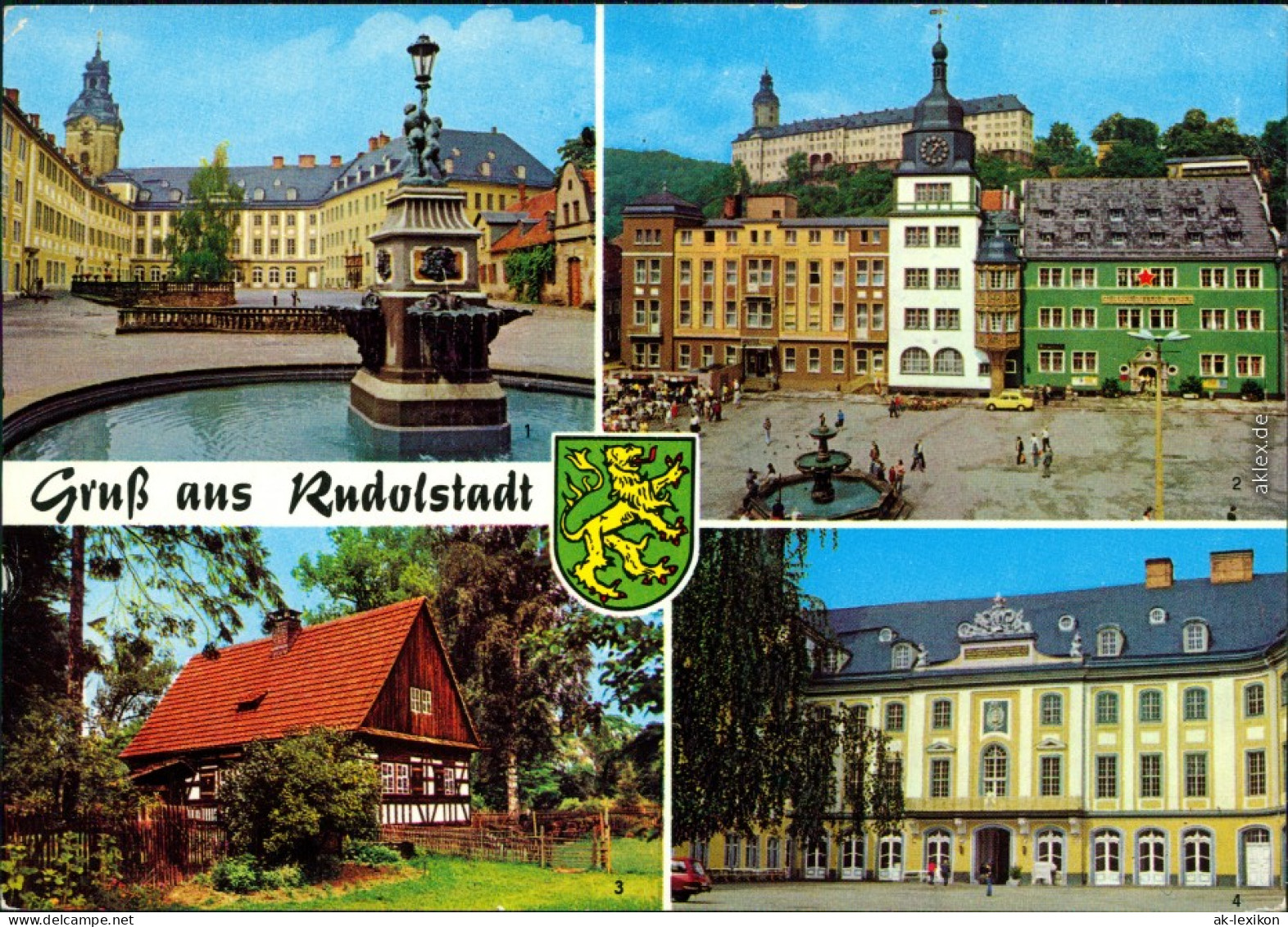 Rudolstadt Schloss Heidecksburg, Marktplatz, Volkskundemuseum 1984 - Rudolstadt