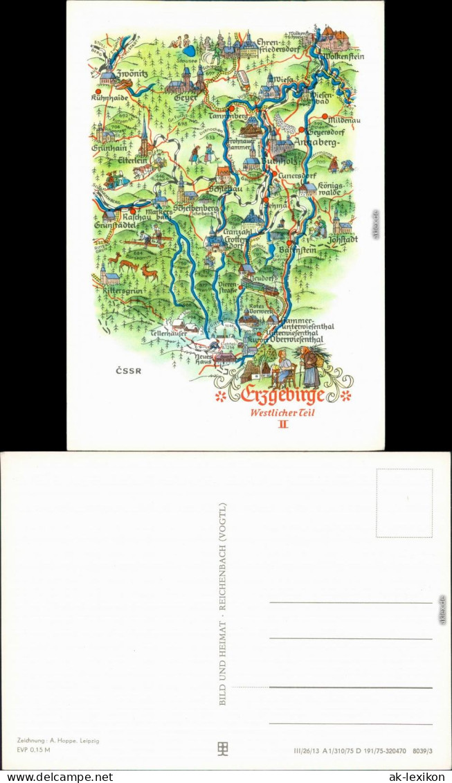 Ansichtskarte Scheibenberg (Erzgebirge) Erzgebierge Westlicher Teil II 1976 - Annaberg-Buchholz