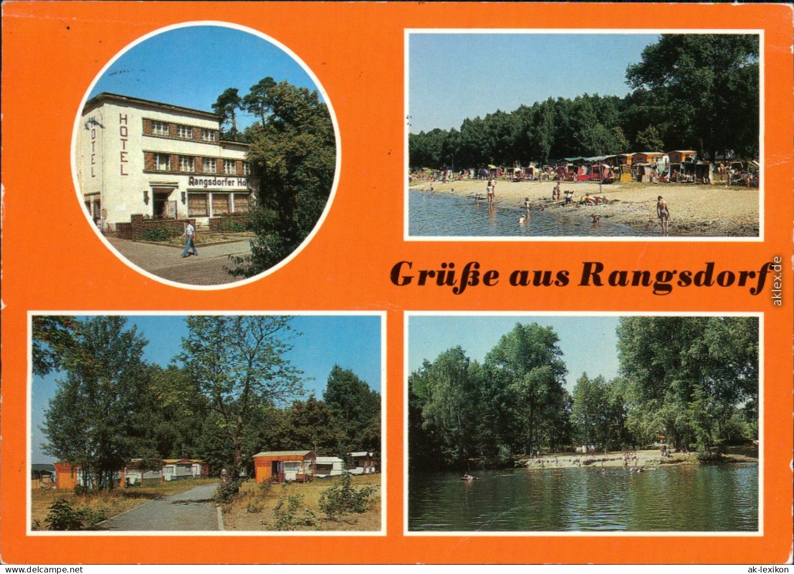 Rangsdorf Hotel Rangsdorfer Hof, Strandbad, Campingplatz, Nymphensee 1986 - Rangsdorf