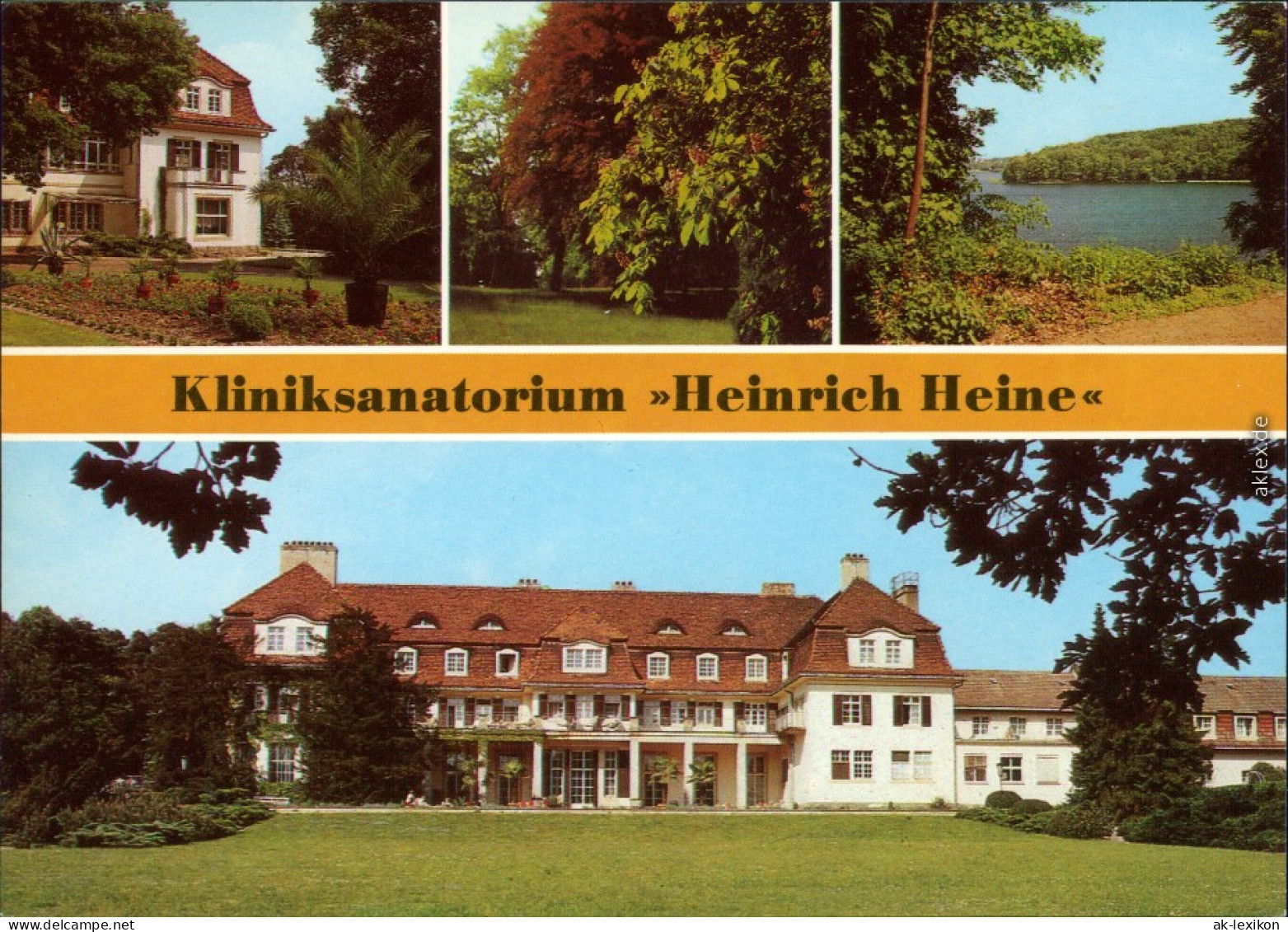 Ansichtskarte Neu Fahrland-Potsdam Kliniksanatorium H. Heine Mehrbild 1988 - Neu Fahrland