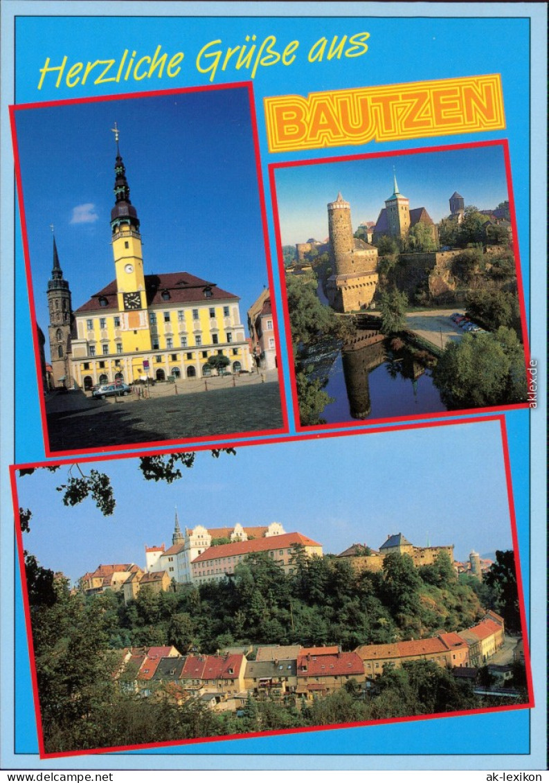 Ansichtskarte Bautzen Budyšin Rathaus, Alte Wasserkunst, Ortenburg 1995 - Bautzen