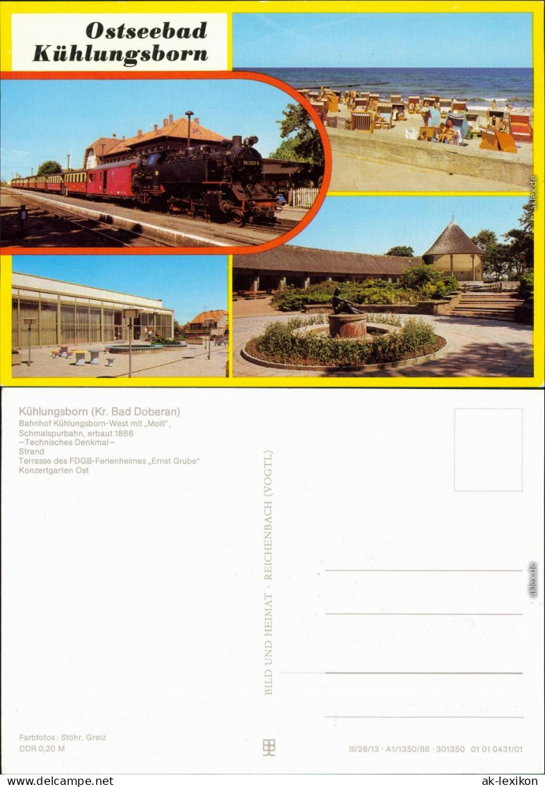 Kühlungsborn Bahnhof FDGB-Ferienheimes Ernst Grube, Konzertgarten Ost C1986 - Kühlungsborn