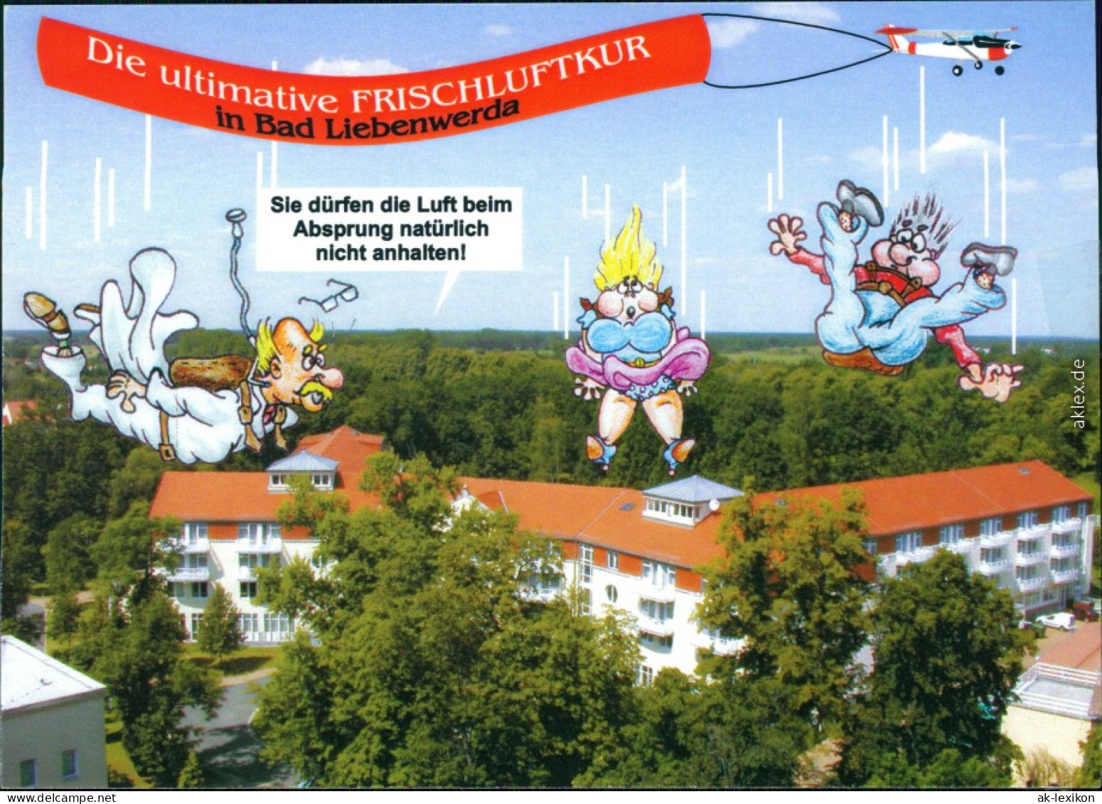 Ansichtskarte Bad Liebenwerda Humor: Rheumaklinik/Fontana-Klinik 2000 - Bad Liebenwerda