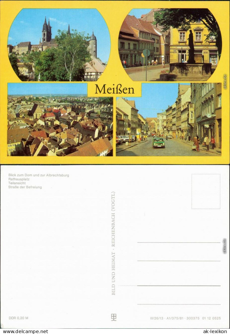 Meißen  Rathausplatz, Teilansicht, Straße Der Befreiung 1981 - Meissen