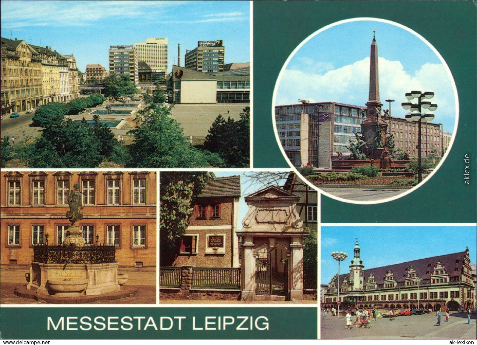 Leipzig Sachsenplatz, Mägde- Und Mendebrunnen, Schillerhaus, Altes   Markt 1988 - Leipzig