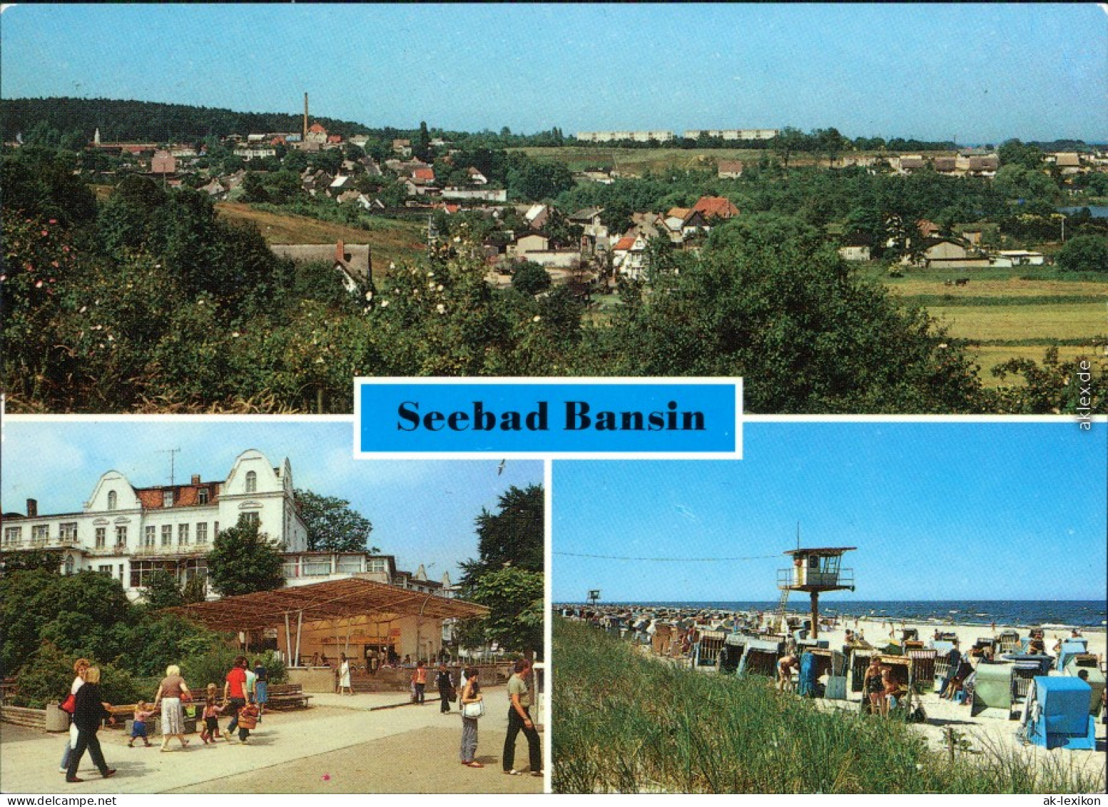 Bansin-Heringsdorf Usedom Blick Auf Den Ort, FDGB-Erholungsheim Josef 1987 - Autres & Non Classés