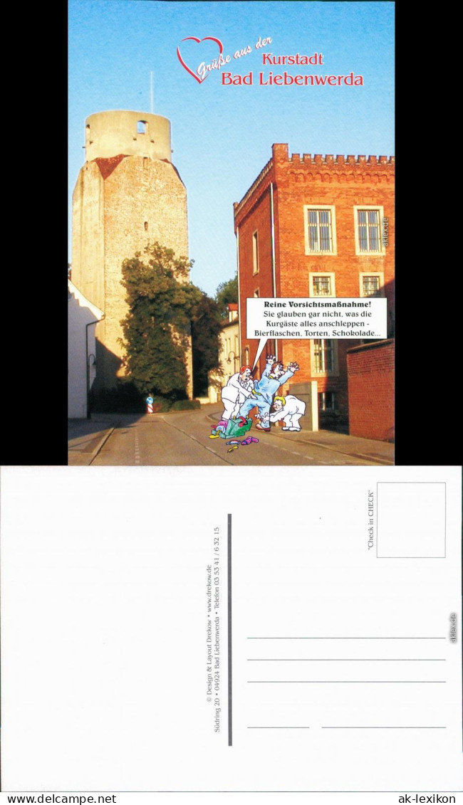 Ansichtskarte Bad Liebenwerda Humor: Lubwartturm 2000 - Bad Liebenwerda