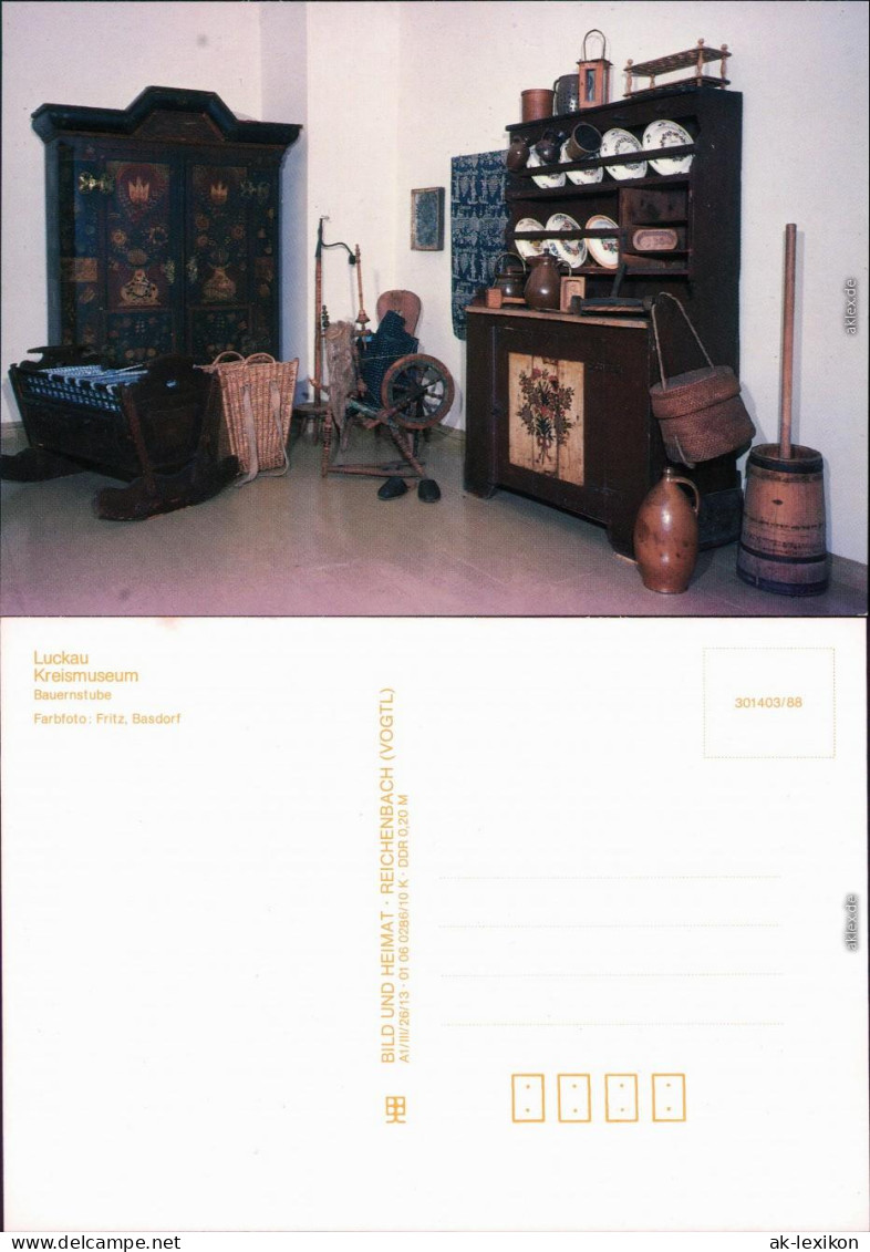 Ansichtskarte Luckau &#321;uków Kreismuseum - Bauernstube 1988 - Luckau