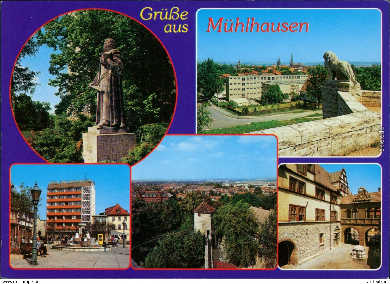 Mühlhausen, Vogtland-Bad Elster Müntzerdenkmal, Panorama-Ansicht,  1995 - Muehlhausen