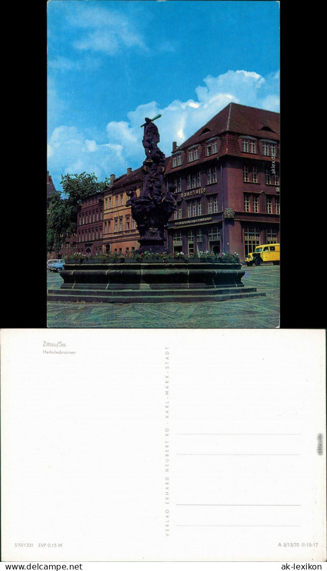 Ansichtskarte Zittau Herkulesbrunnen 1970 - Zittau