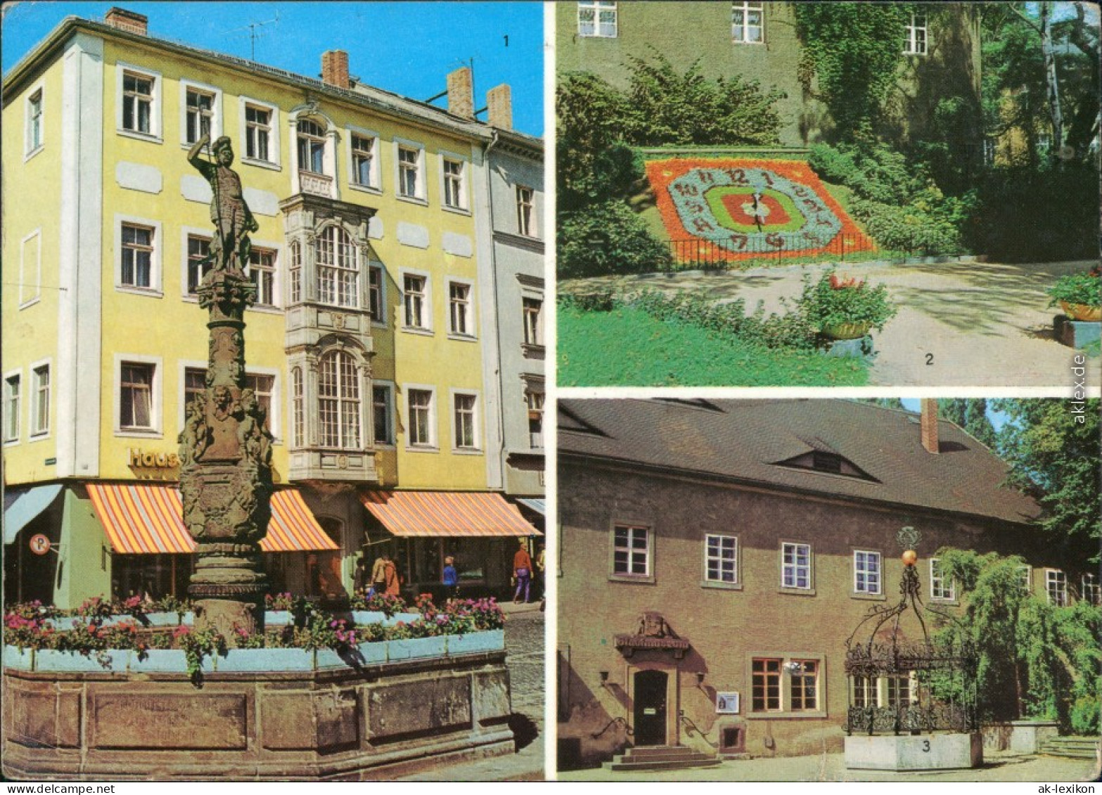 Zittau Marsbrunnen/Rolandsbrunnen, Blumenuhr, Stadt- Und Kreismuseum 1976 - Zittau