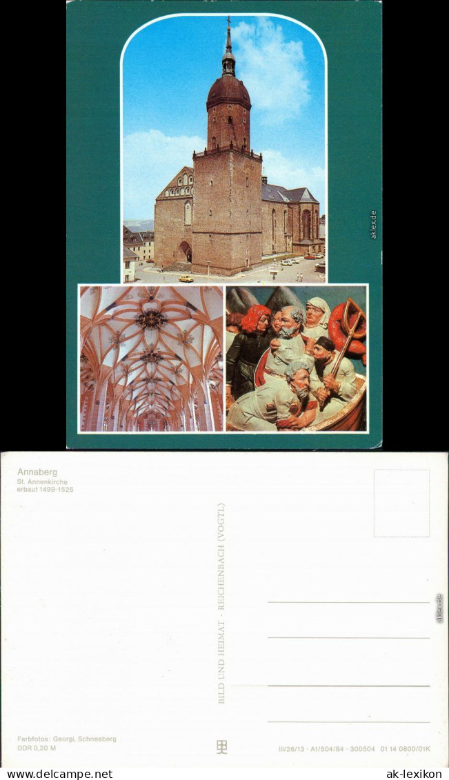 Ansichtskarte Annaberg-Buchholz St. Annenkirche 1984 - Annaberg-Buchholz