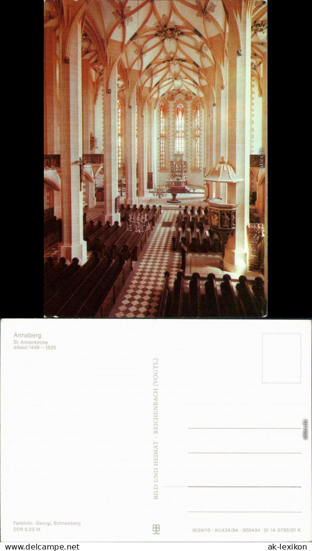 Ansichtskarte Annaberg-Buchholz St. Annenkirche Xxx 1984 - Annaberg-Buchholz