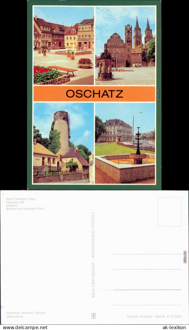 Oschatz Ernst-Thälmann-Platz, Platz Der DSF, Brunnen Am Leipziger Platz 1981 - Oschatz