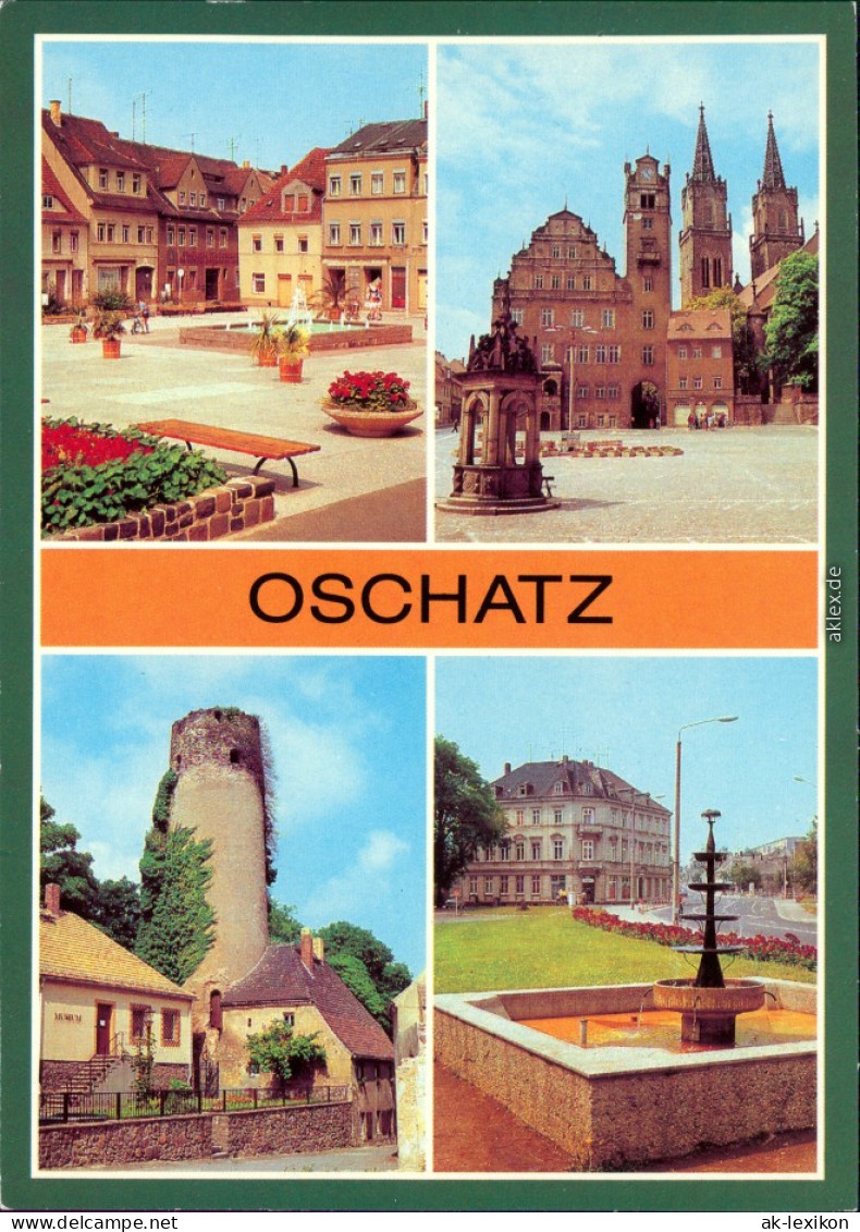 Oschatz Ernst-Thälmann-Platz, Platz Der DSF, Brunnen Am Leipziger Platz 1981 - Oschatz