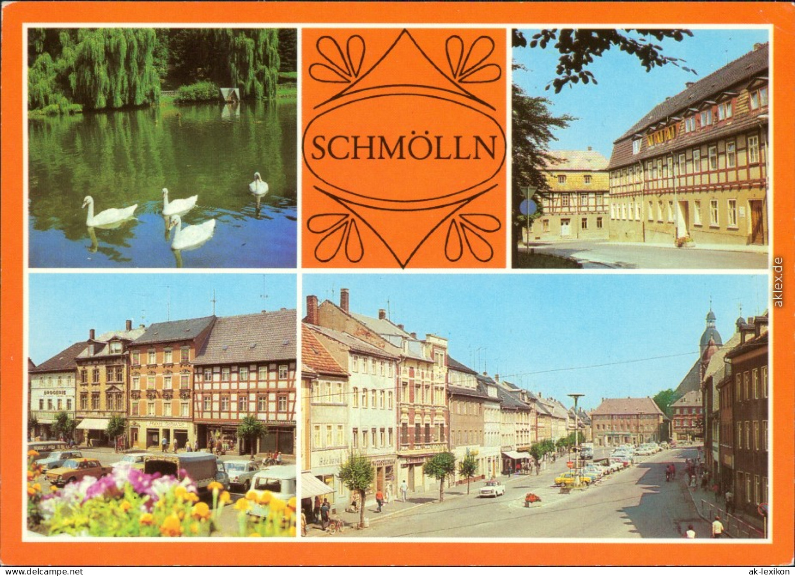 Ansichtskarte Schmölln Brauereiteich, Standesamt, Marktplatz 1981 - Schmoelln