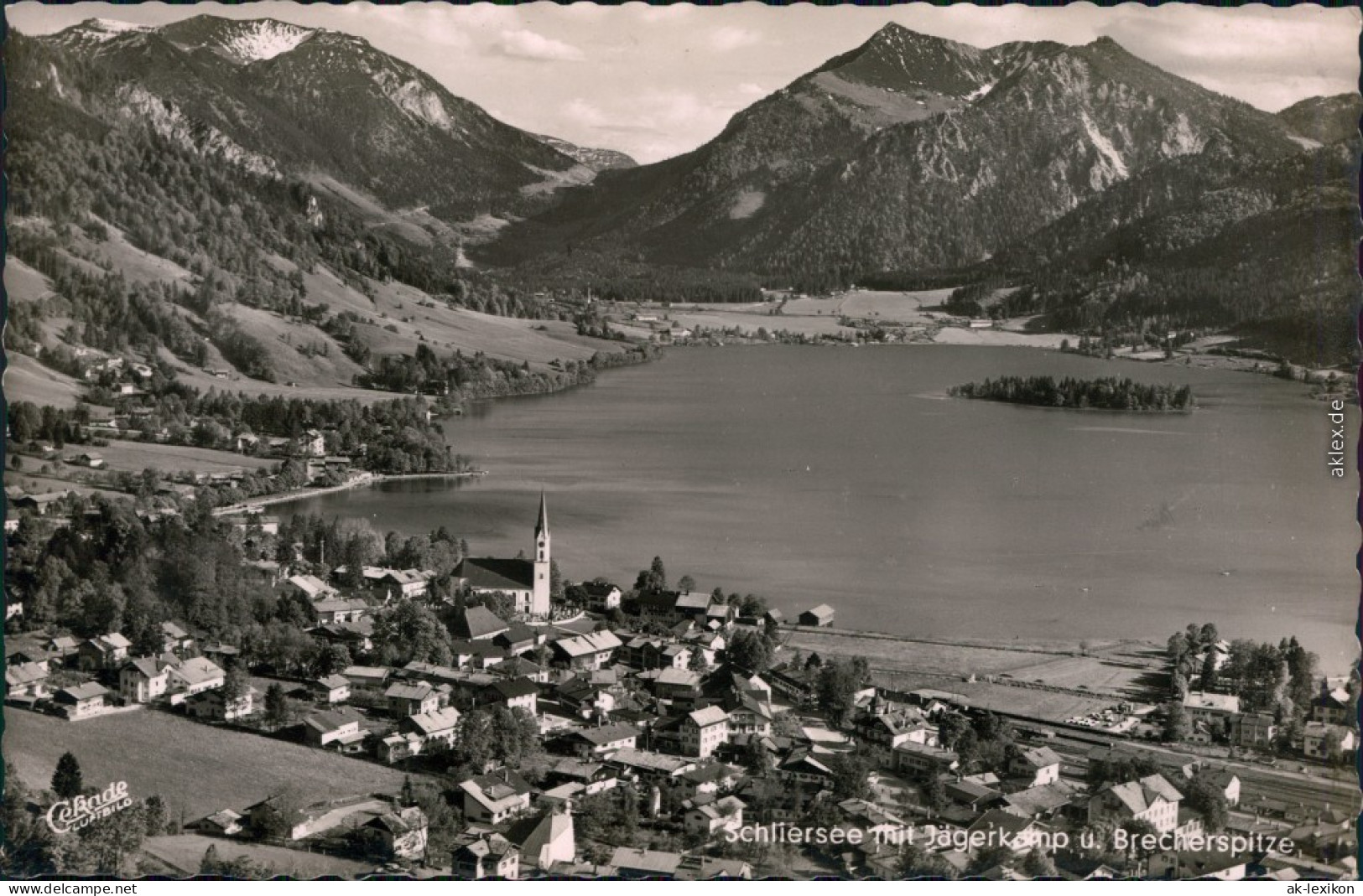 Ansichtskarte Schliersee Luftbild Jägerkapp, Brecherspitze 1957  - Schliersee
