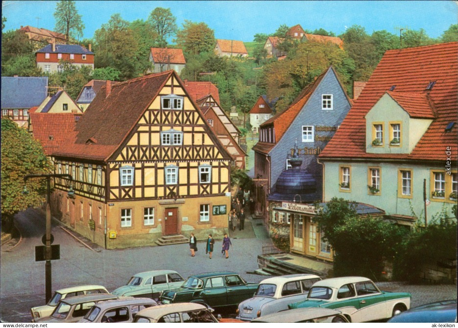 Hohnstein (Sächs. Schweiz) Marktplatz Mit Parkenden Trabant's 1975 - Hohnstein (Sächs. Schweiz)