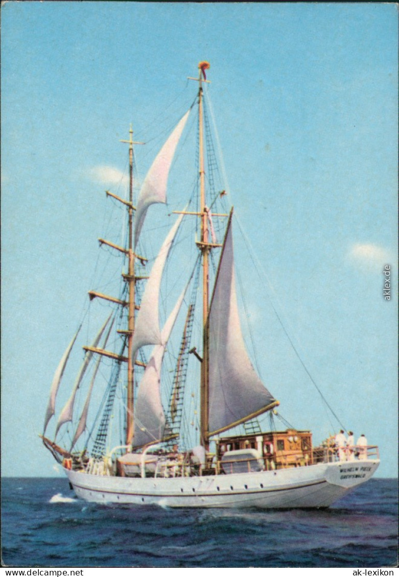 Ansichtskarte  Segelschiff Wilhelm Pieck 1966 - Segelboote